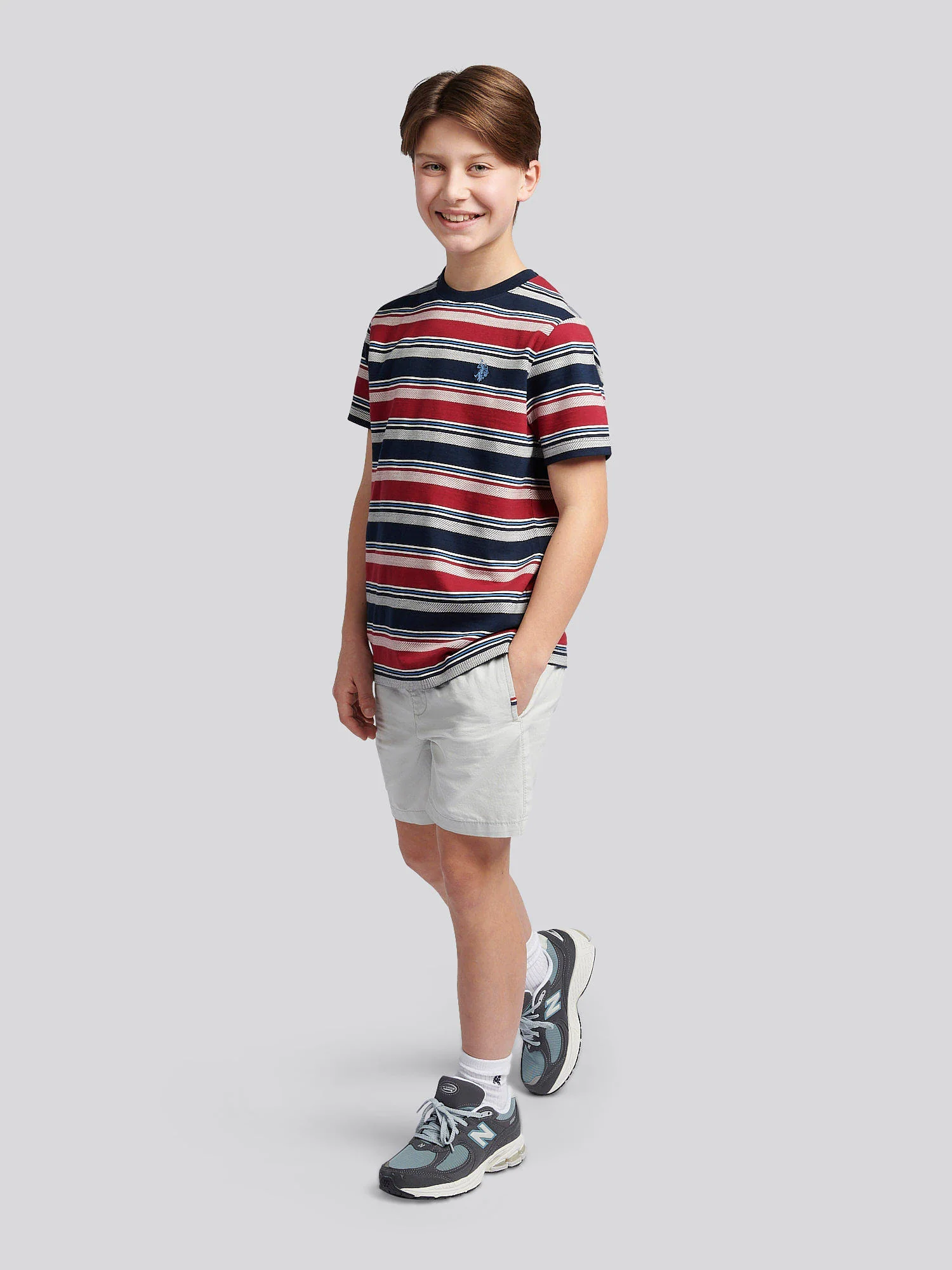 Boys Cotton Linen Deck Short in Northern Droplet - Image 3