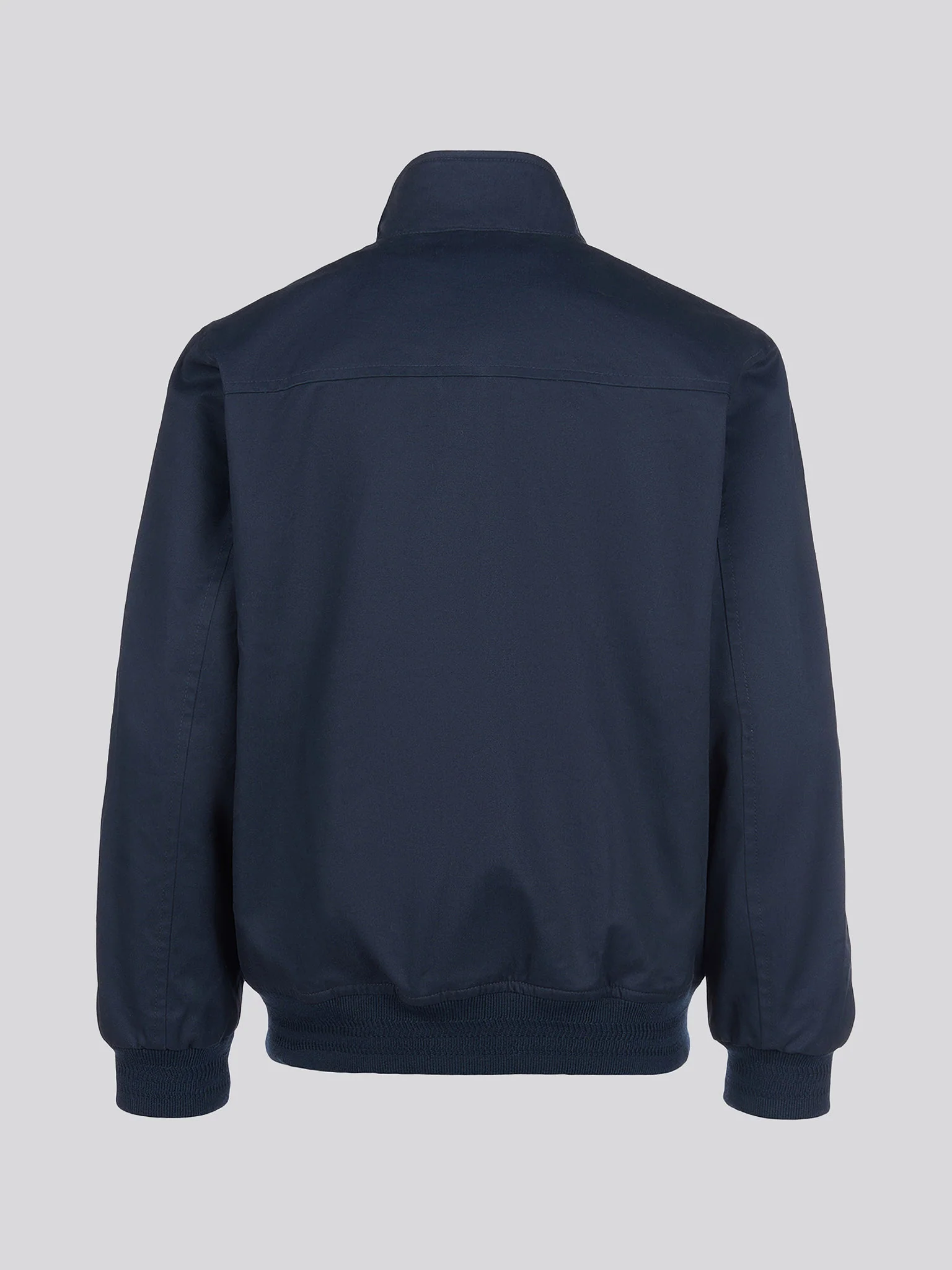Boys Cotton Twill Harrington Jacket in Dark Sapphire Navy / Haute Red DHM - Image 8