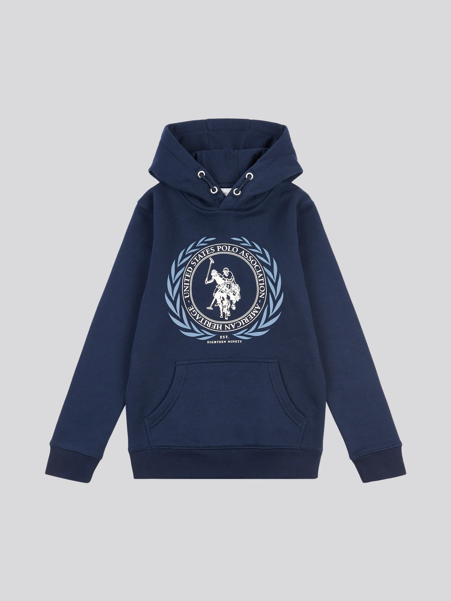 Boys Crest Graphic Hoodie in Dark Sapphire Navy - Image 5
