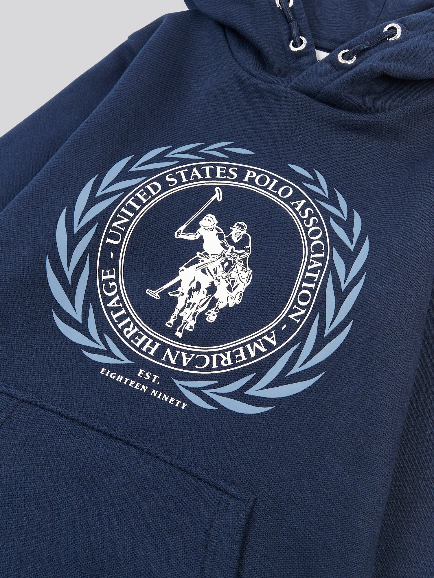 Boys Crest Graphic Hoodie in Dark Sapphire Navy - Image 7
