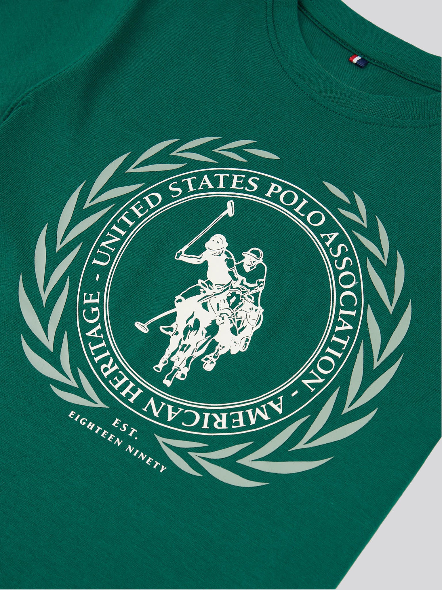 Boys Crest Graphic T-Shirt in Rain Forest - Image 7