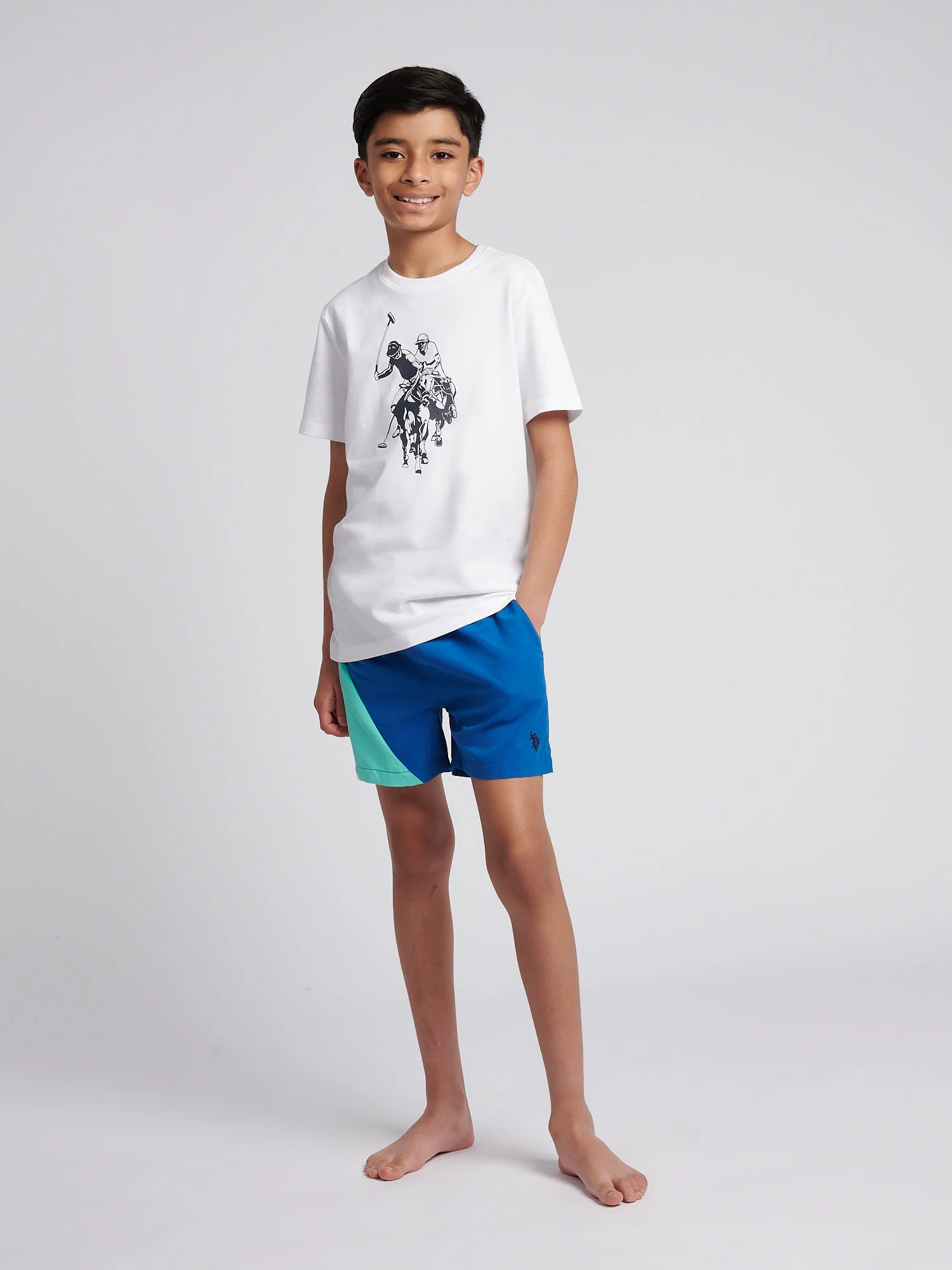 Boys Cut & Sew Swim Short Galaxy Blue - Image 3