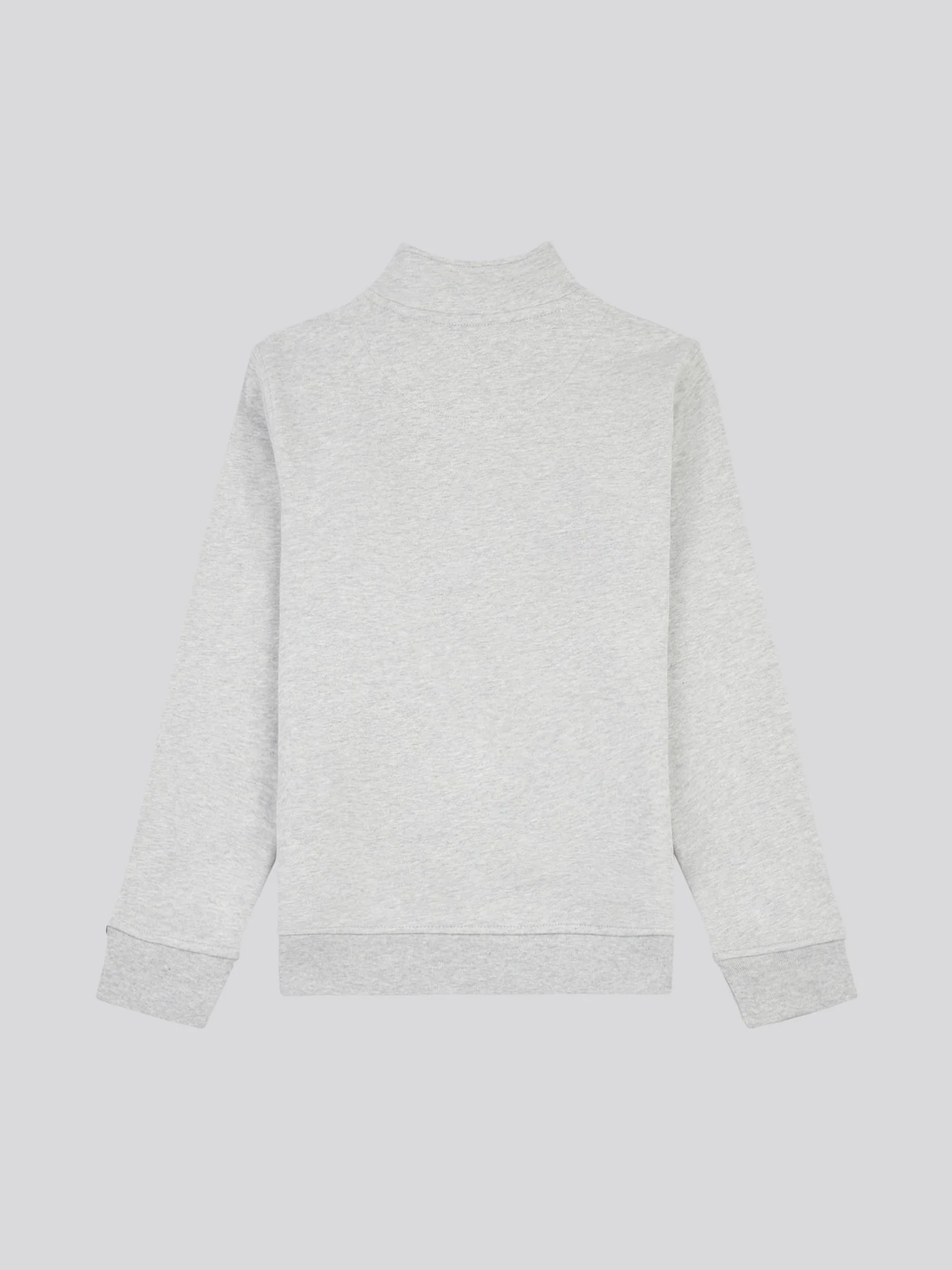 Boys Double Horsemen 1/4 Zip in Mid Grey Marl - Image 6