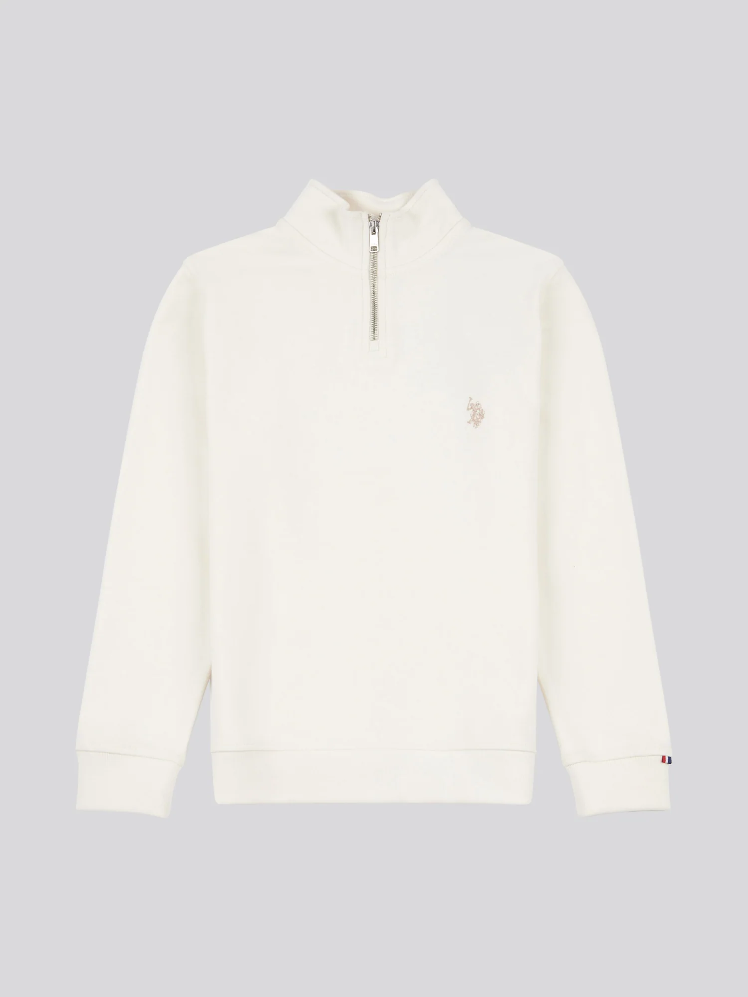 Boys Double Horsemen 1/4 Zip in Whisper White - Image 5