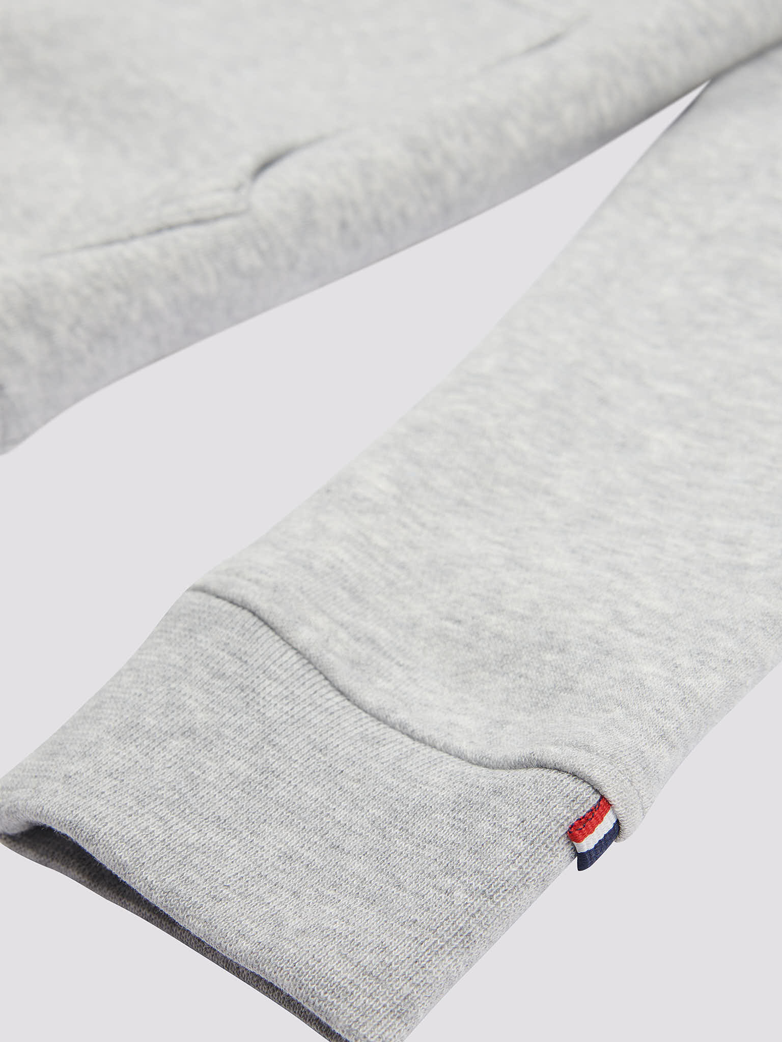 Boys Double Horsemen Brush Back Hoodie in Mid Grey Marl - Image 7