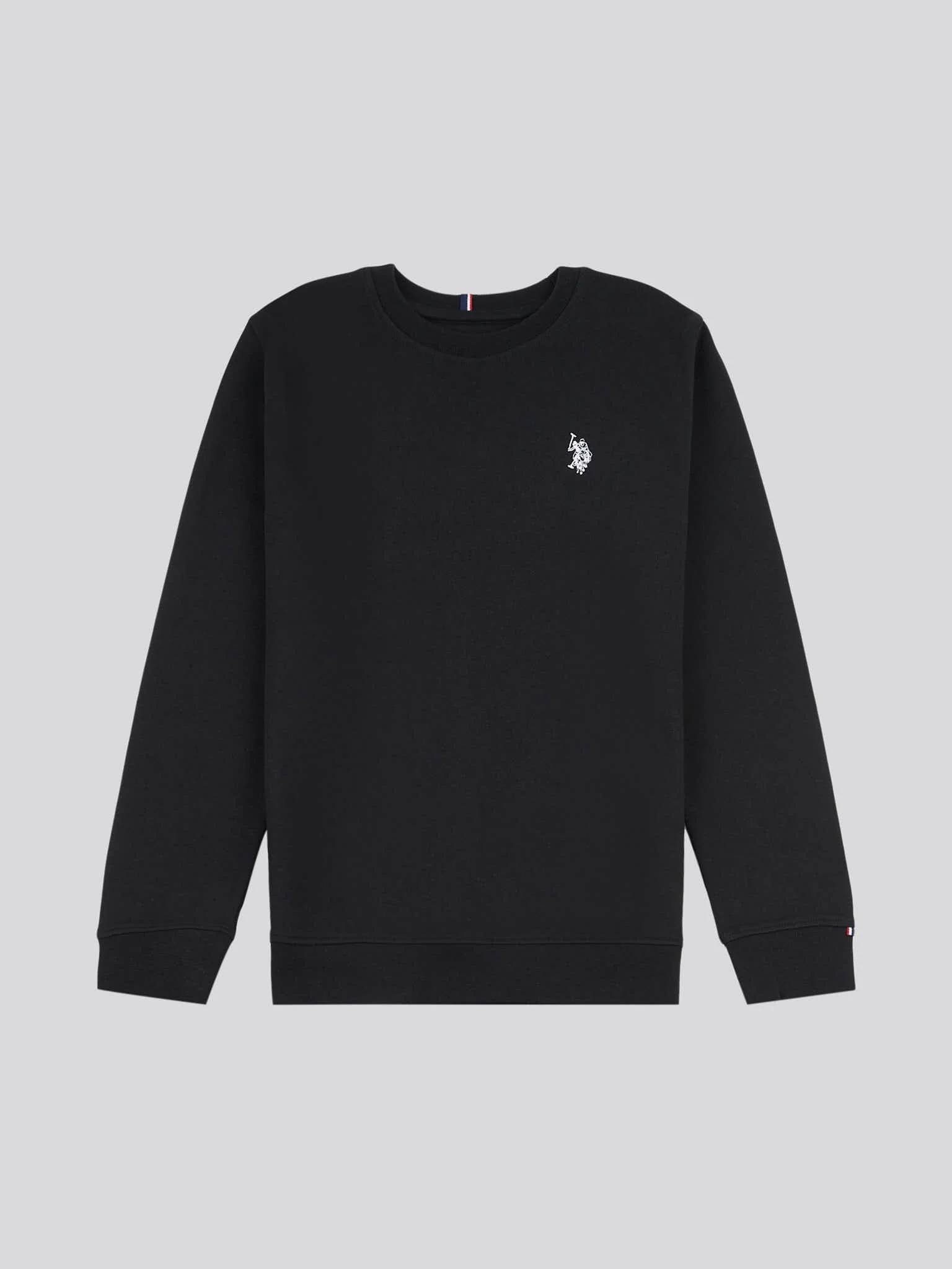 Boys Double Horsemen Crew in Black Bright White DHM - Image 5