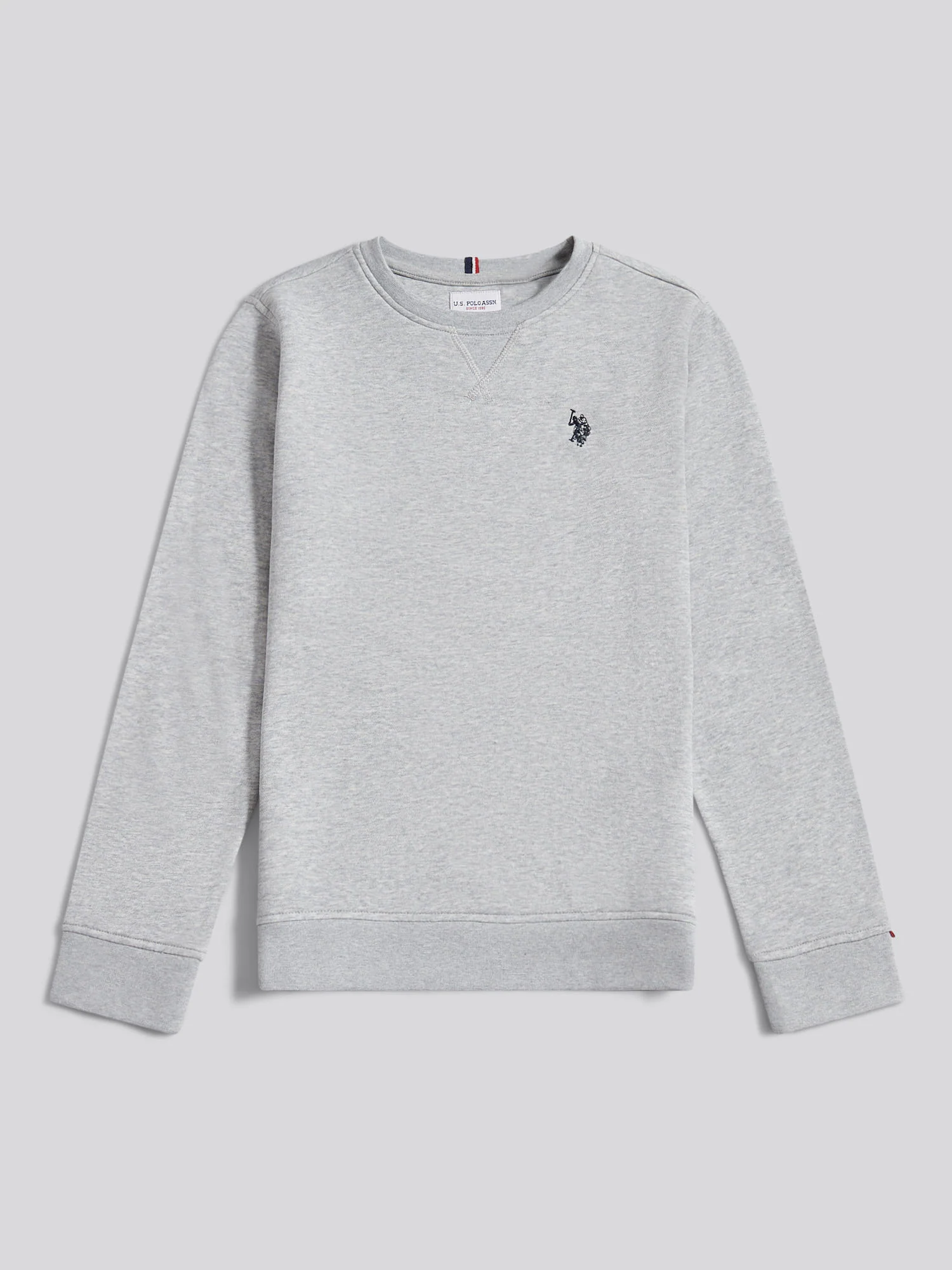 Boys Double Horsemen Crew in Mid Grey Marl - Image 7