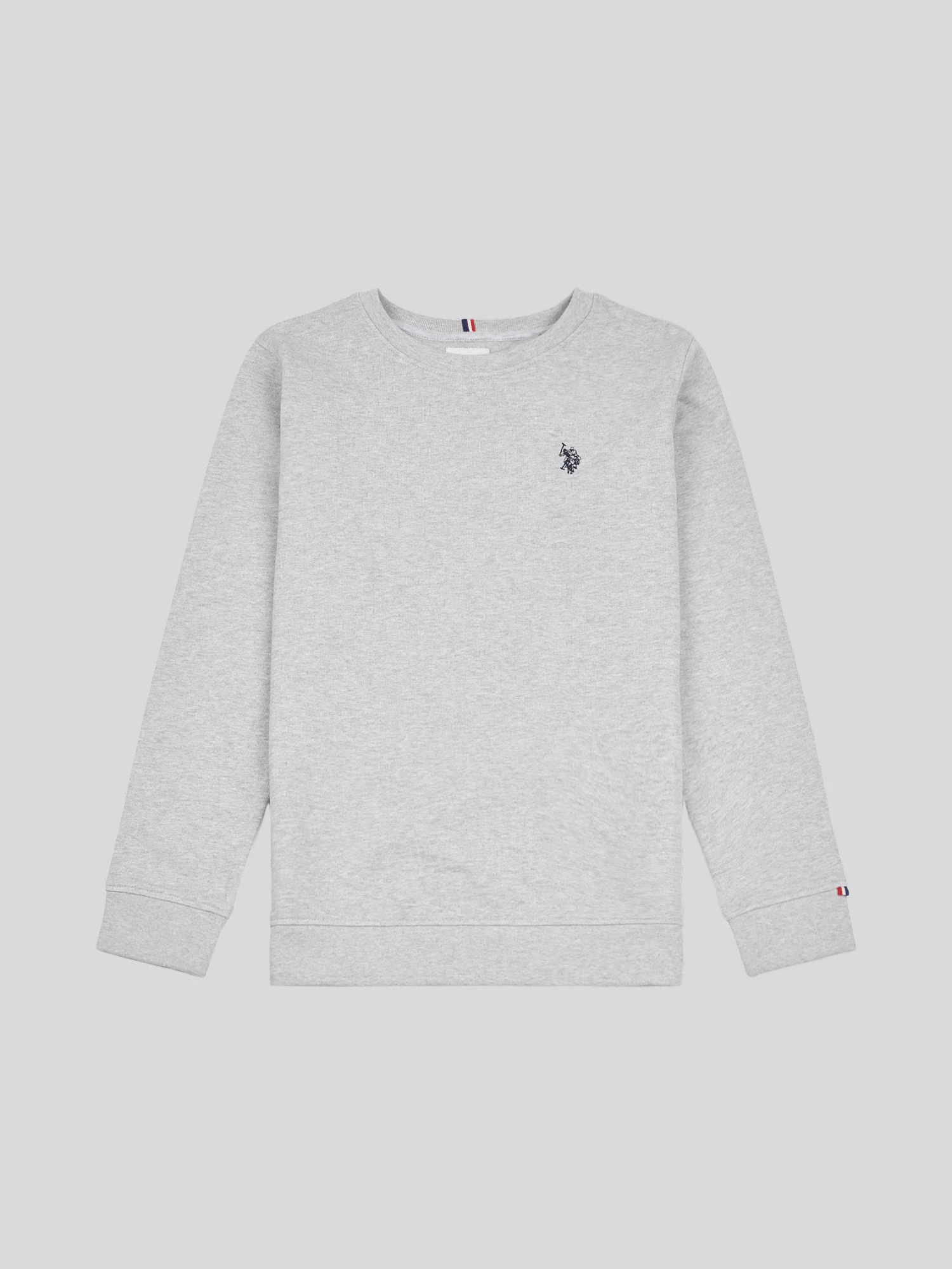 Boys Double Horsemen Crew in Mid Grey Marl - Image 5