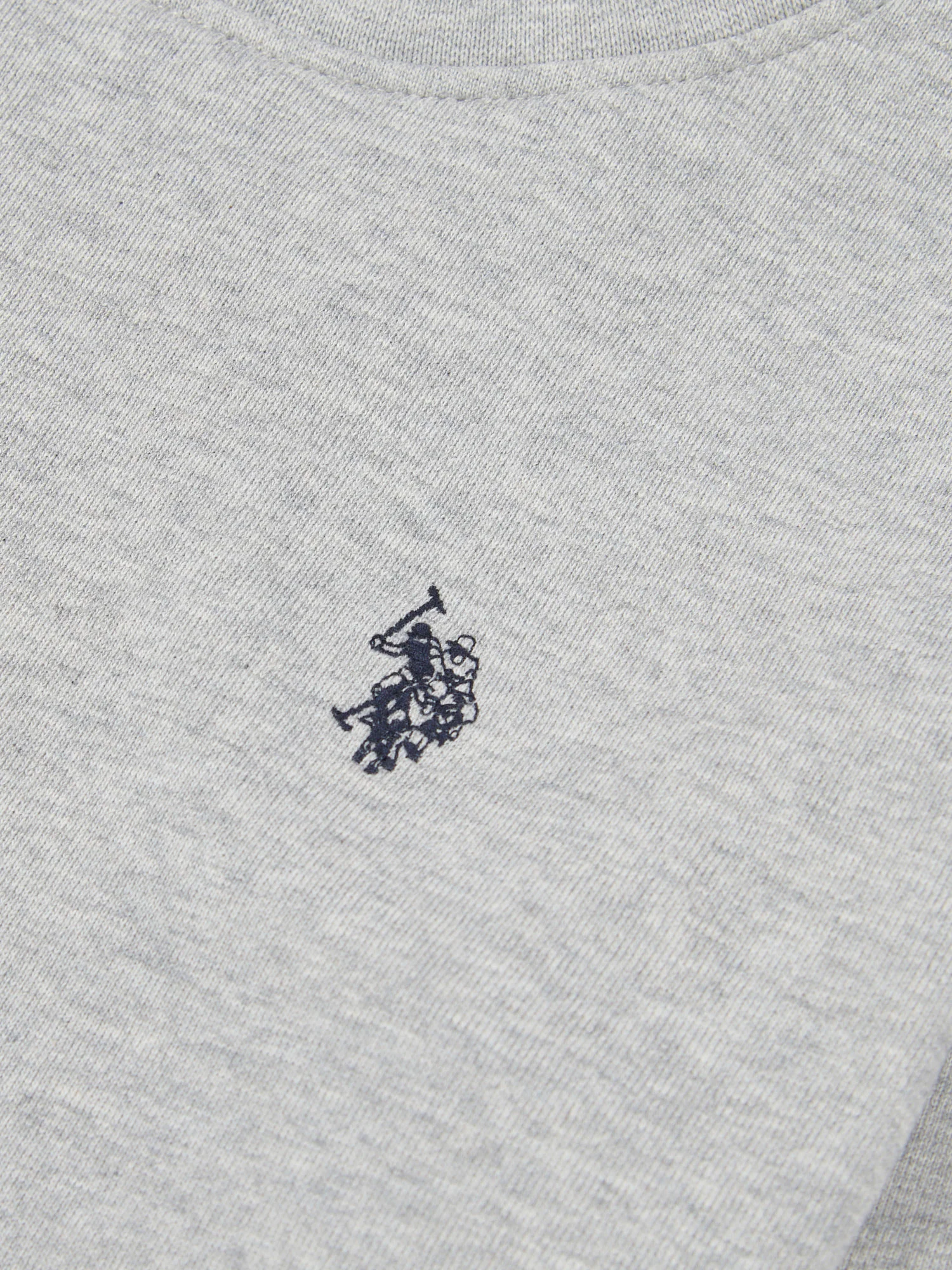 Boys Double Horsemen Crew in Mid Grey Marl - Image 7