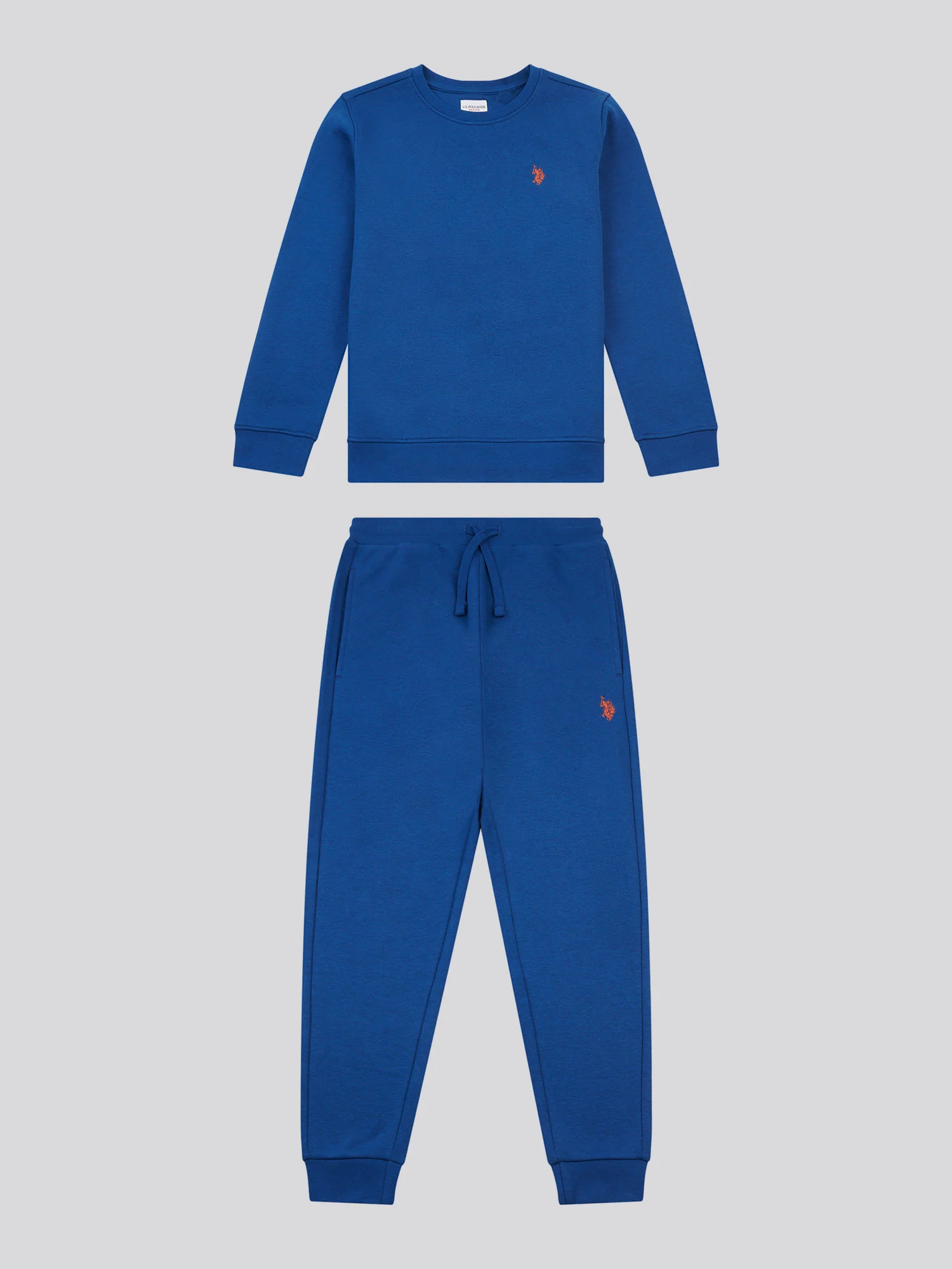 Boys Double Horsemen Crew & Jogger Set in Navy Peony