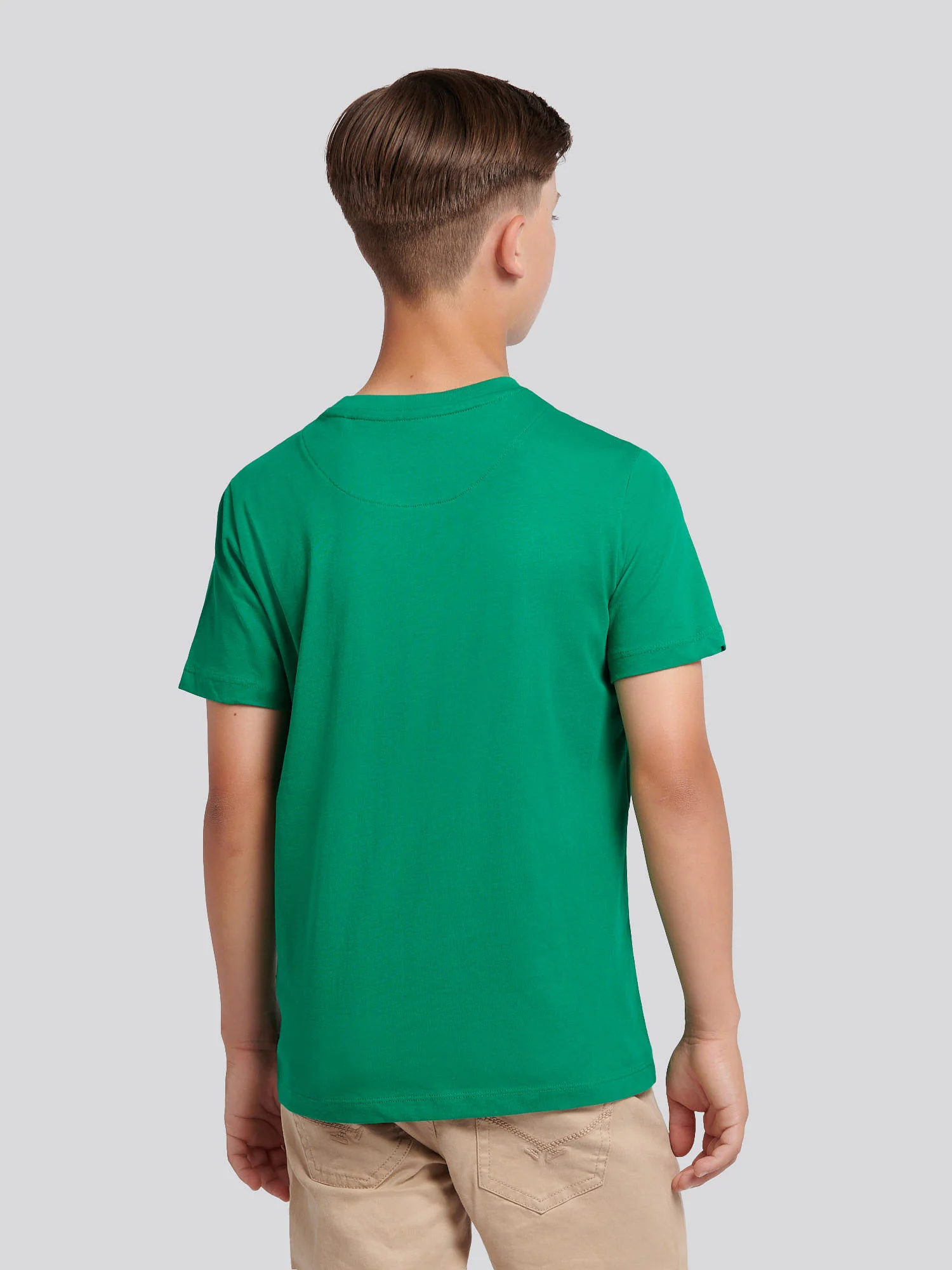 Boys Double Horsemen Graphic T-Shirt in Lush Meadow - Image 4