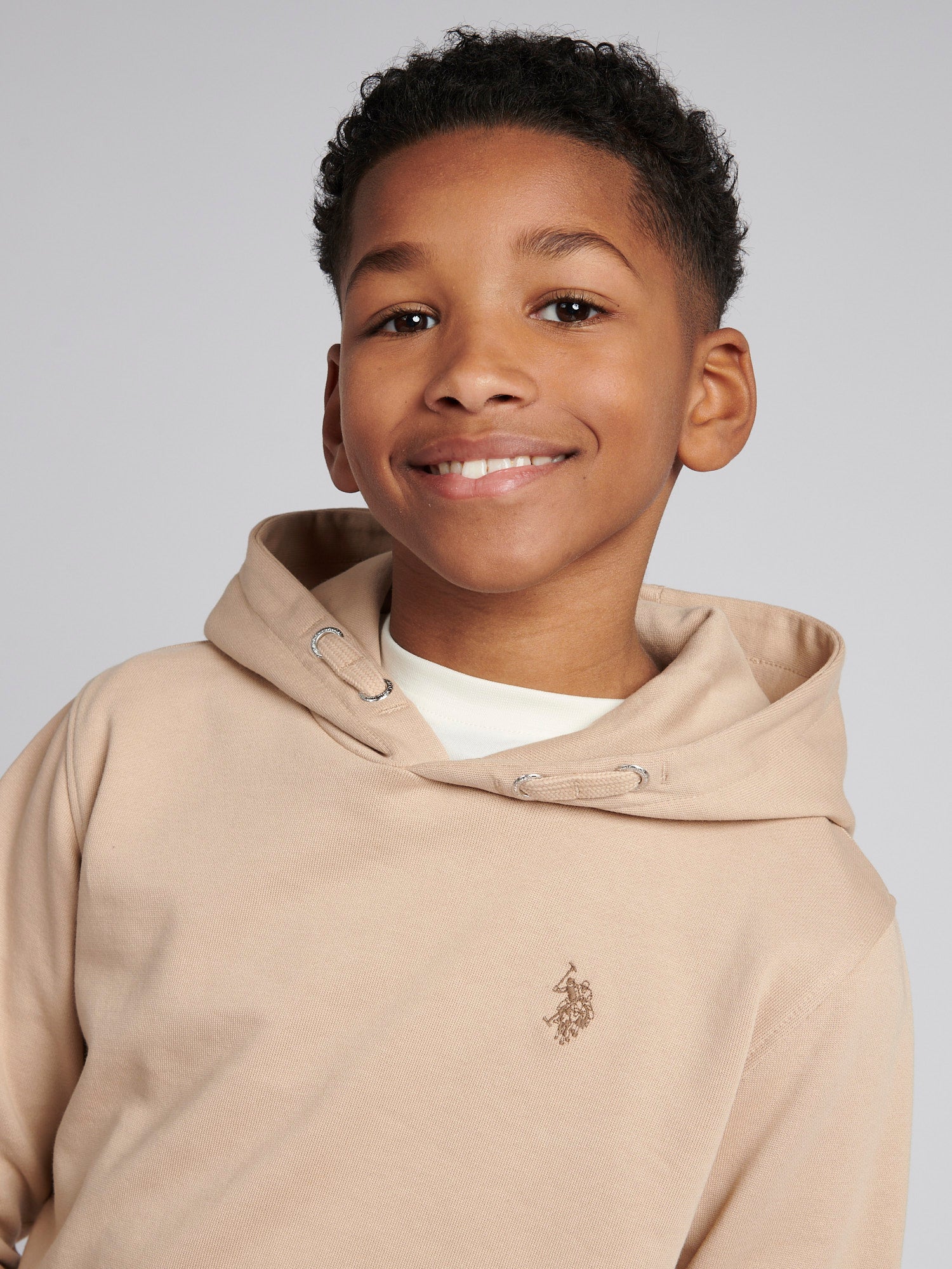 Boys Double Horsemen Hoodie Doeskin - Image 2