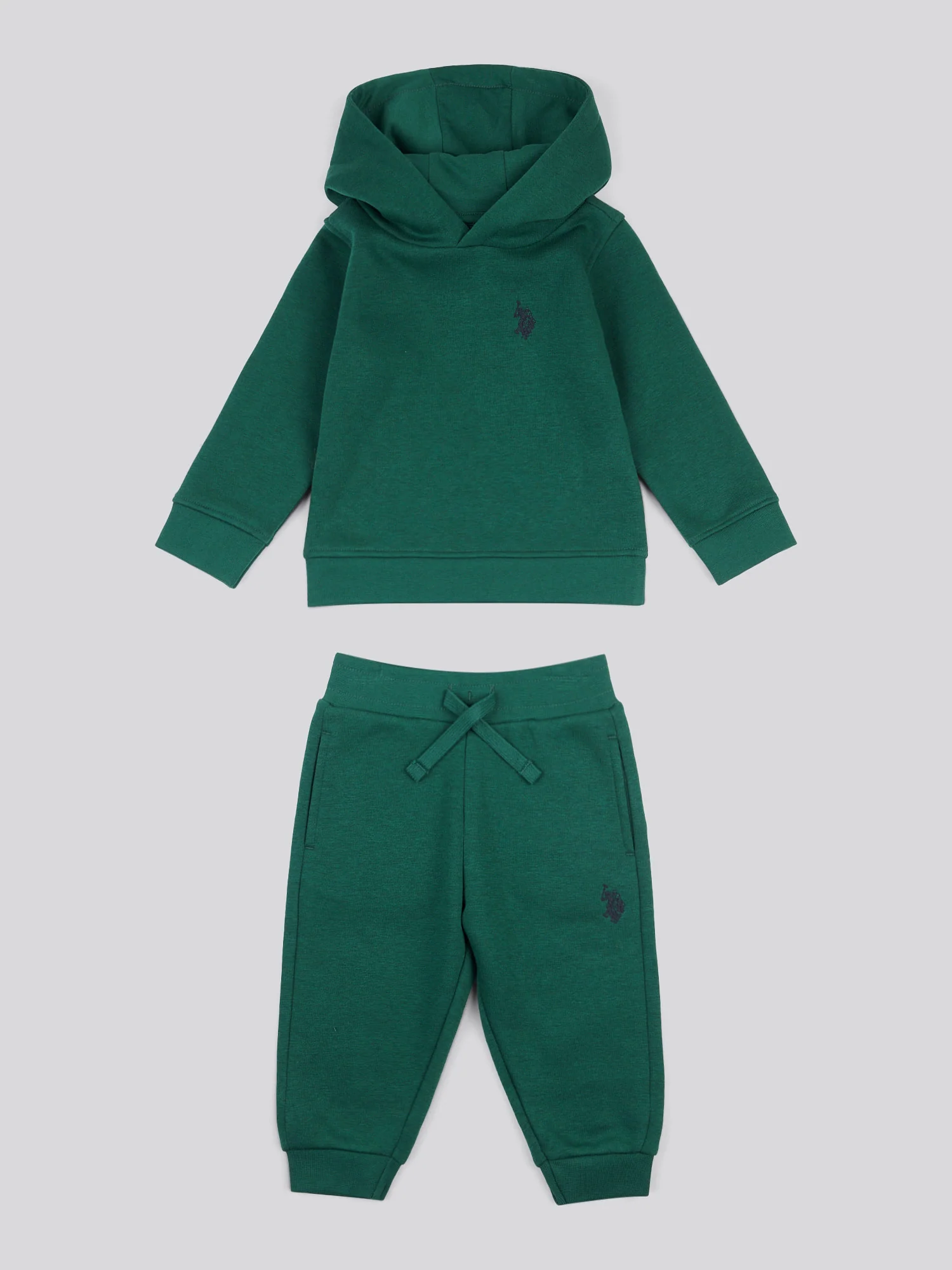Boys Double Horsemen Hoodie & Jogger Set in Rain Forest - Image 11