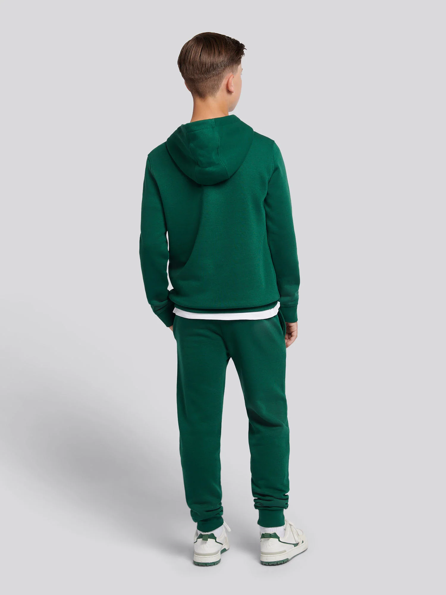 Boys Double Horsemen Hoodie & Jogger Set in Rain Forest - Image 2