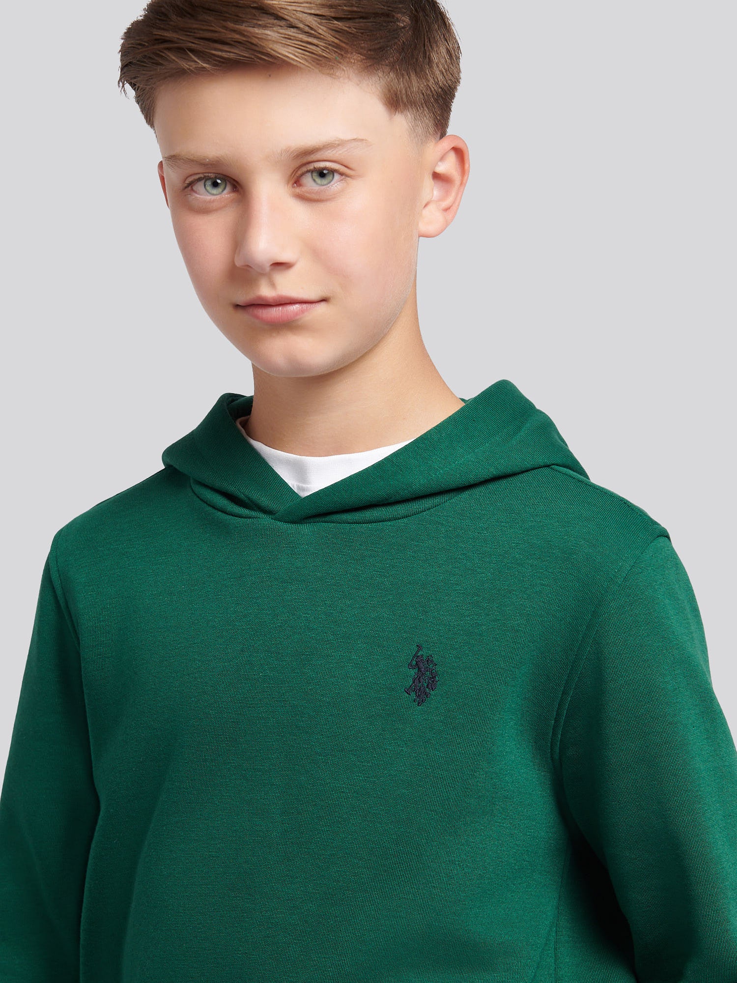 Boys Double Horsemen Hoodie & Jogger Set in Rain Forest - Image 5