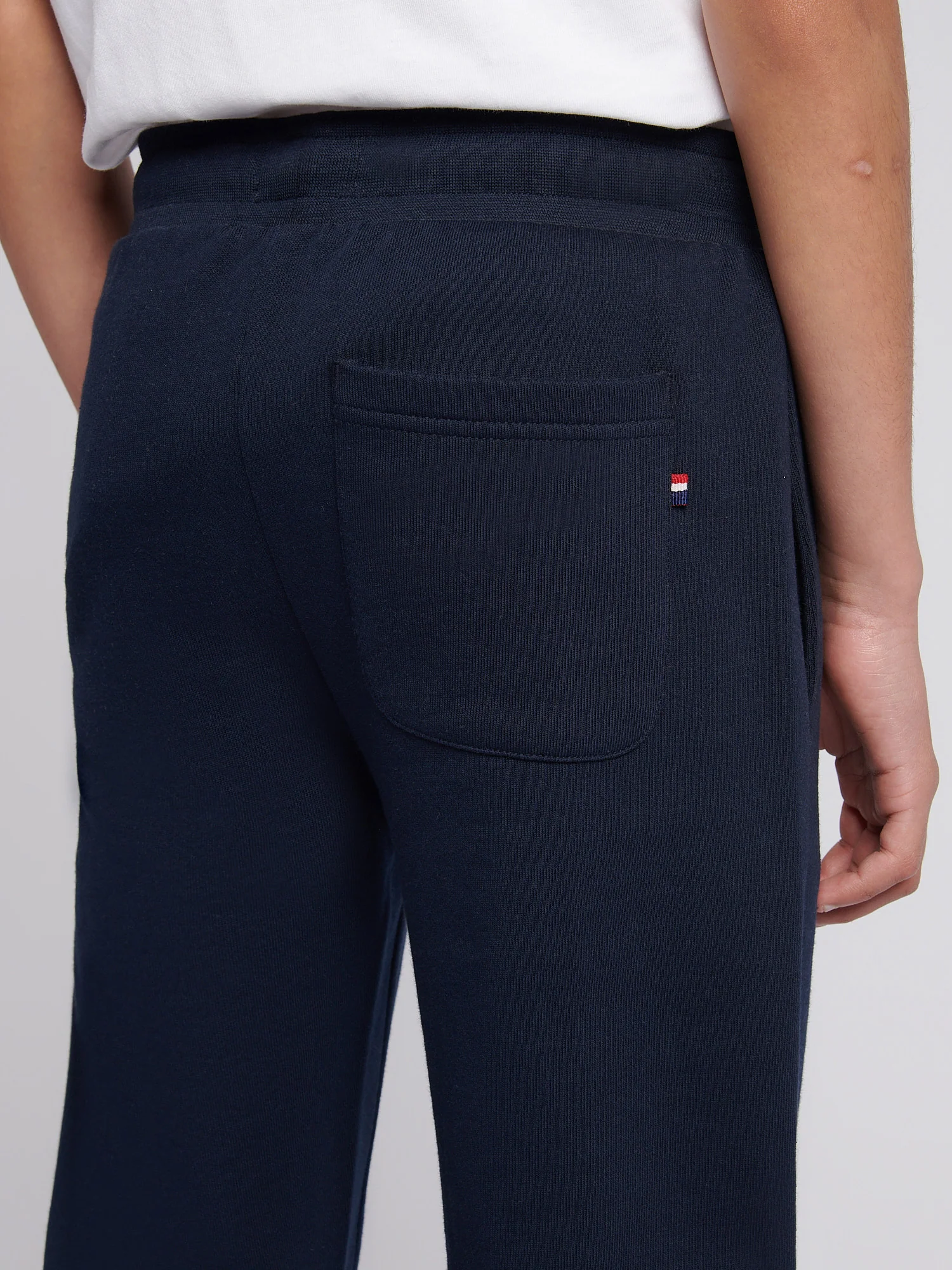 Boys Double Horsemen Jogger in Dark Sapphire Navy / Haute Red DHM - Image 4