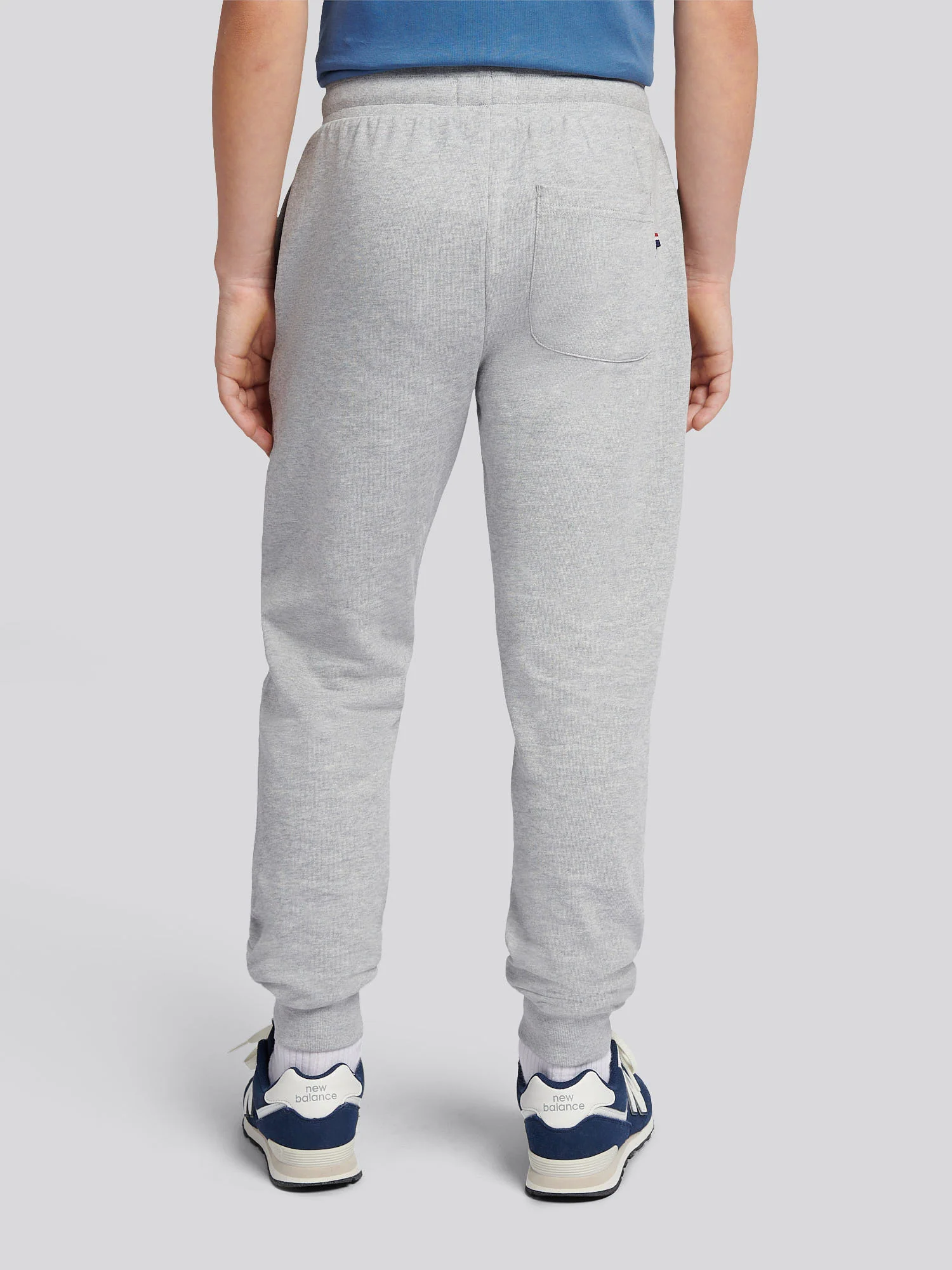 Boys Double Horsemen Jogger in Mid Grey Marl - Image 4