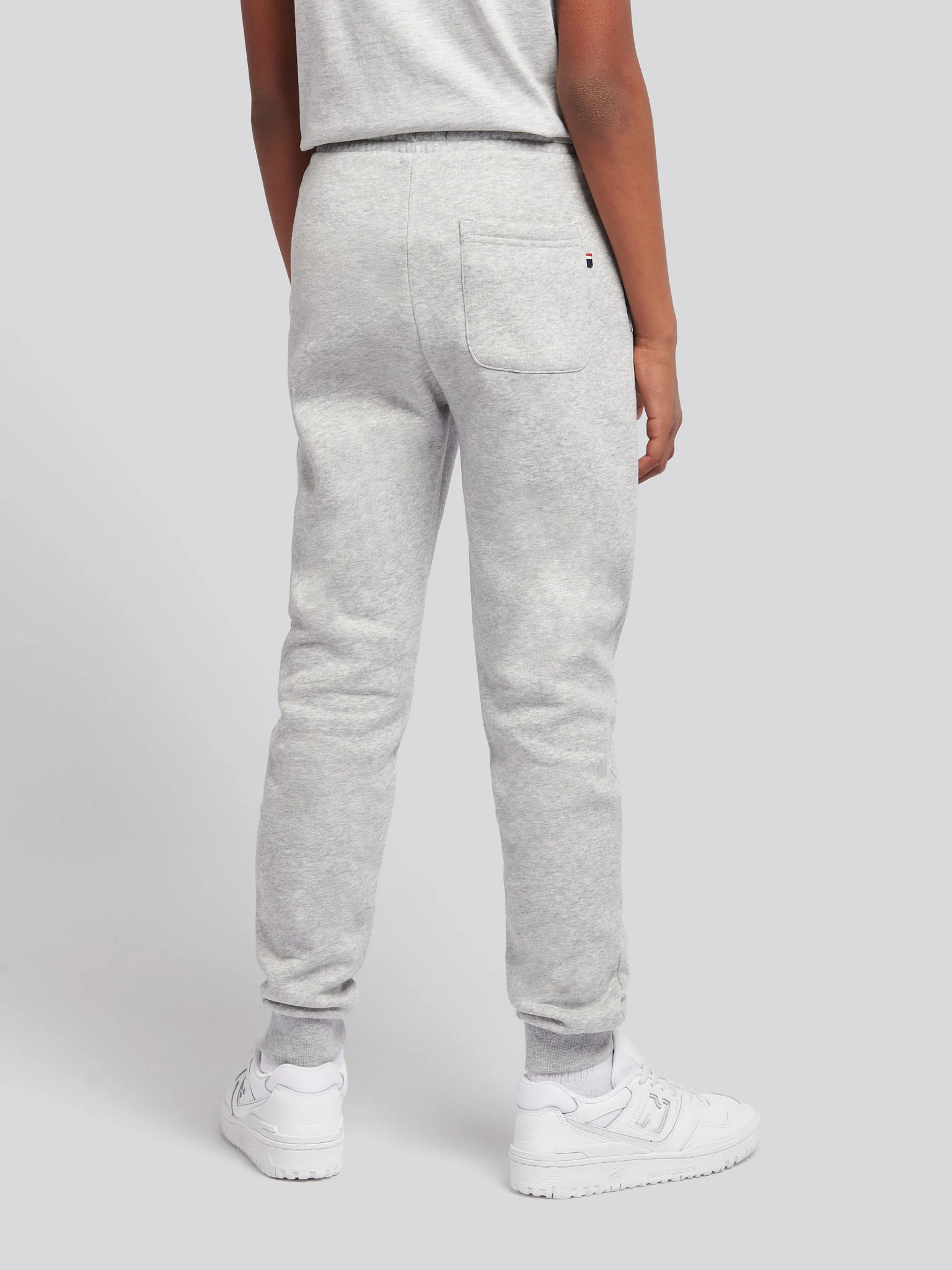Boys Double Horsemen Joggers in Mid Grey Marl - Image 4