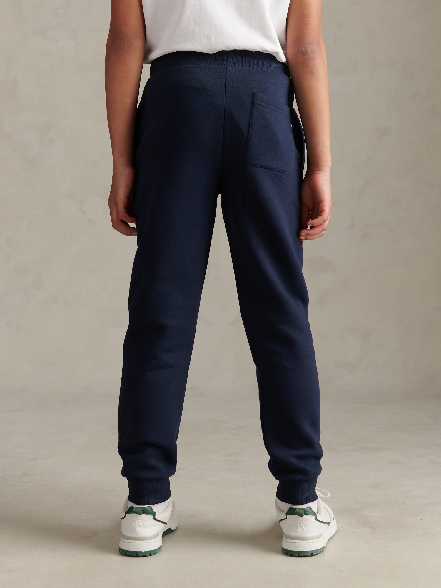 Boys Double Horsemen Loopback Jogger Dark Sapphire Navy / Haute Red DHM - Image 4