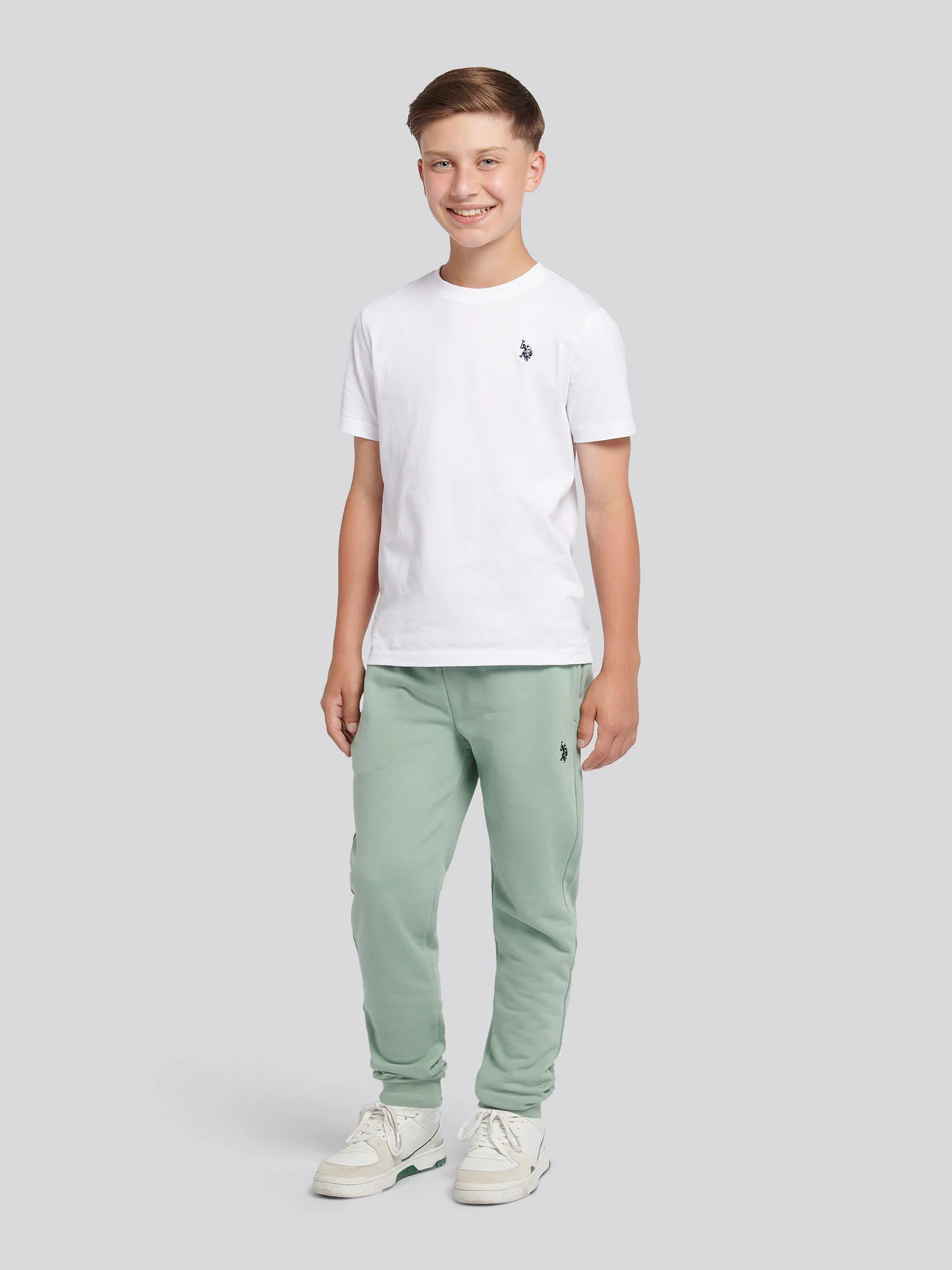 Boys Double Horsemen Loopback Jogger Iceberg Green - Image 3
