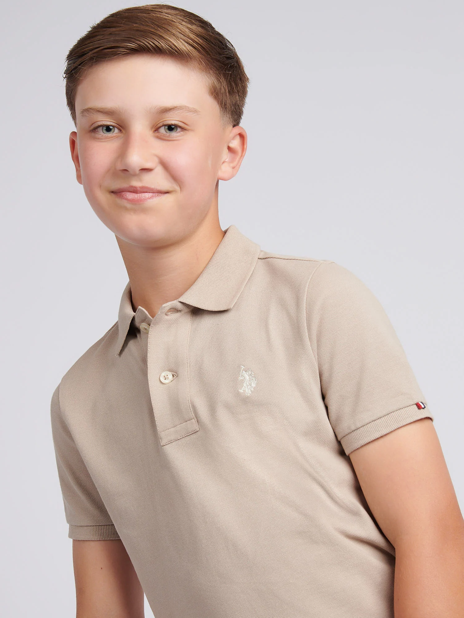 Boys Double Horsemen Polo Shirt Atmosphere - Image 2