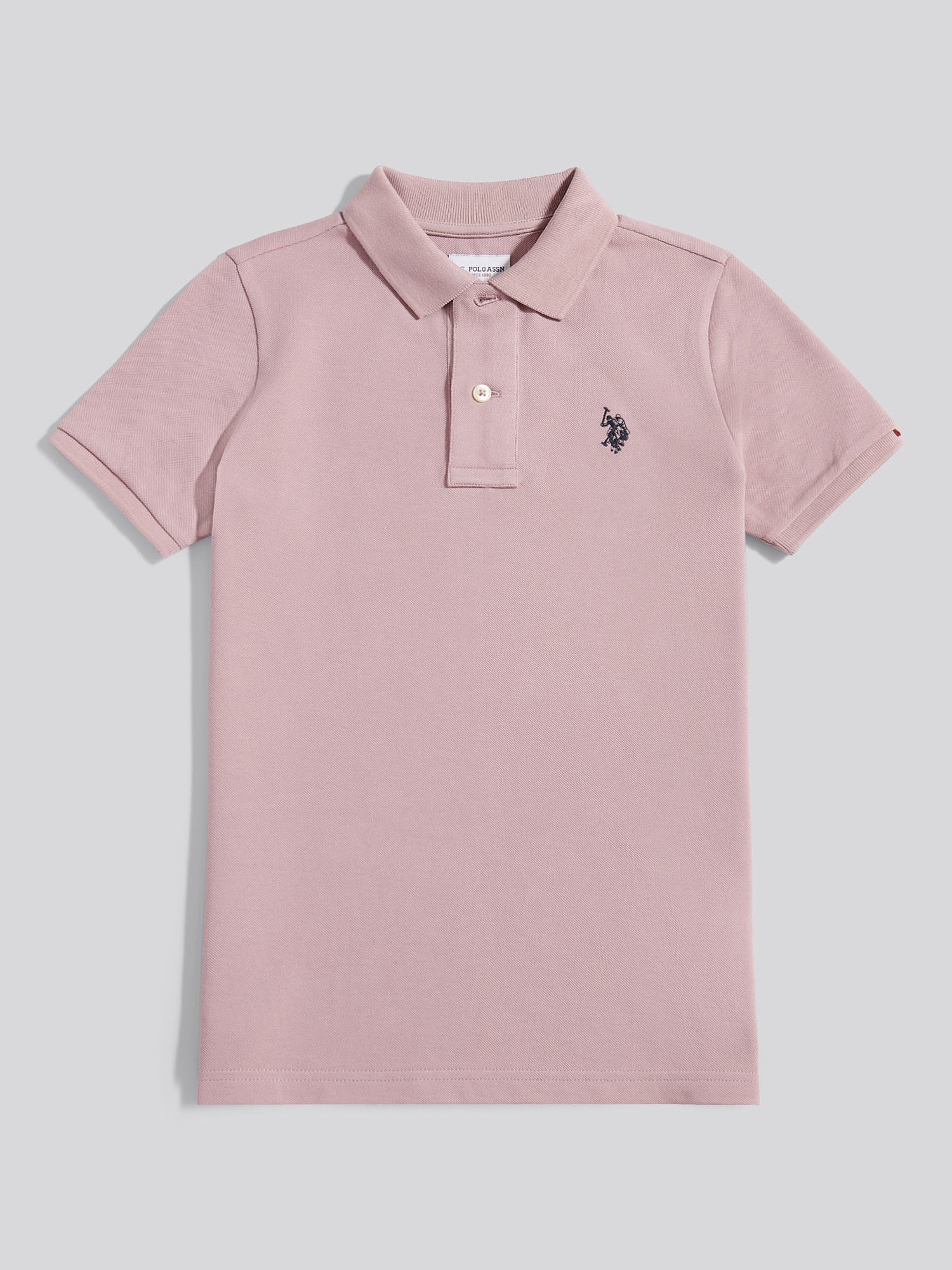 Boys Double Horsemen Polo Shirt Elderberry - Image 5