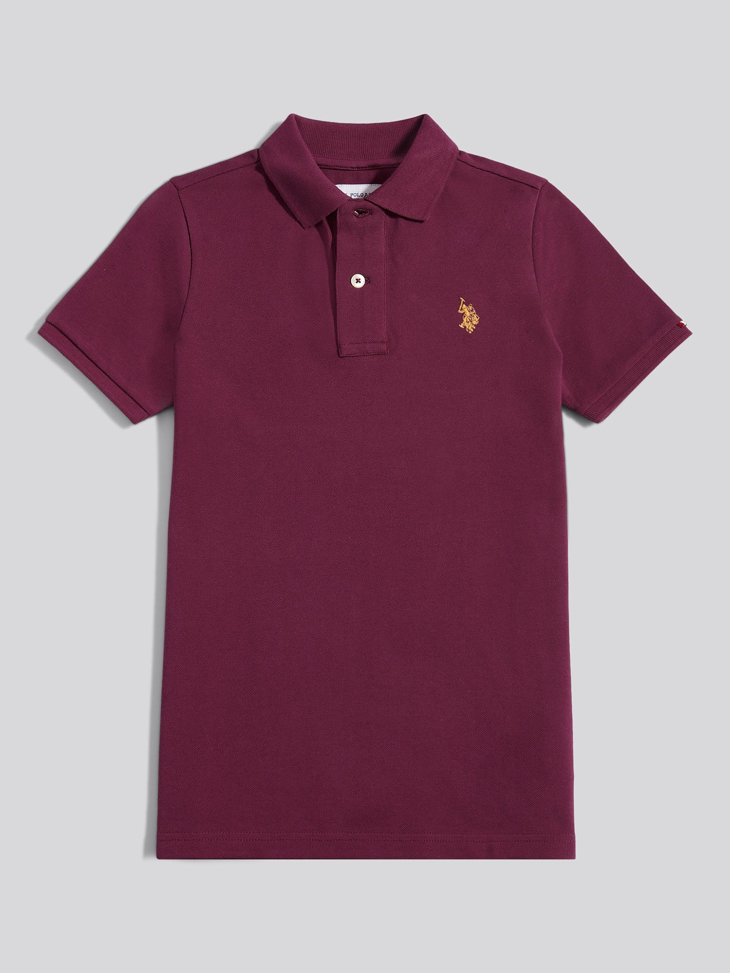 Boys Double Horsemen Polo Shirt Grape Wine - Image 5
