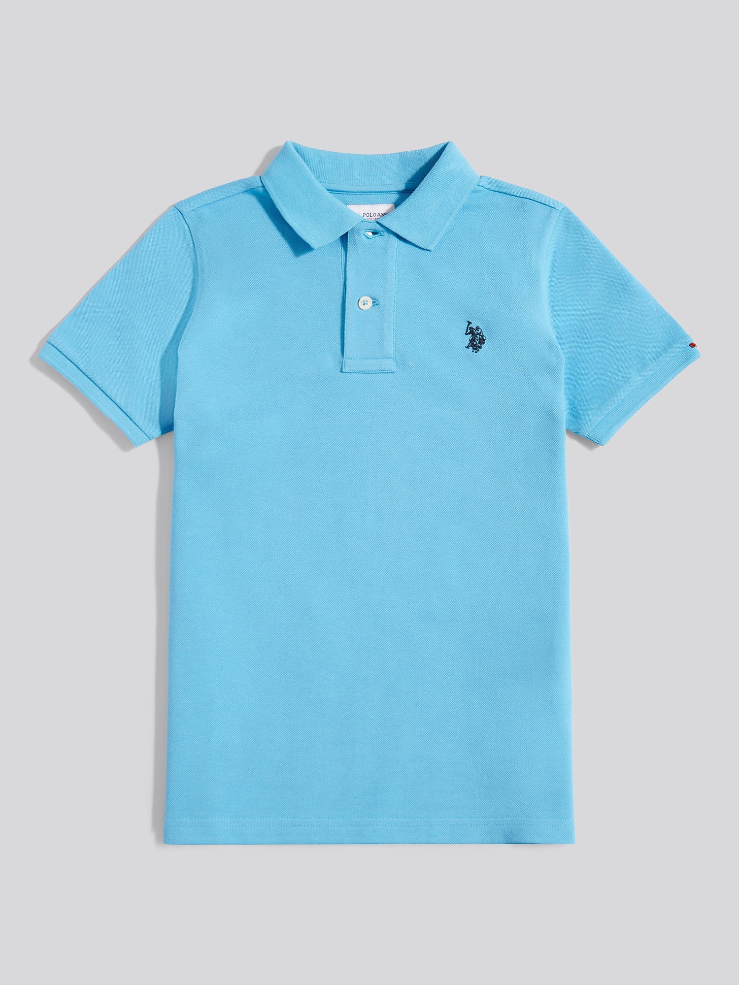 Boys Double Horsemen Polo Shirt Heritage Blue - Image 5