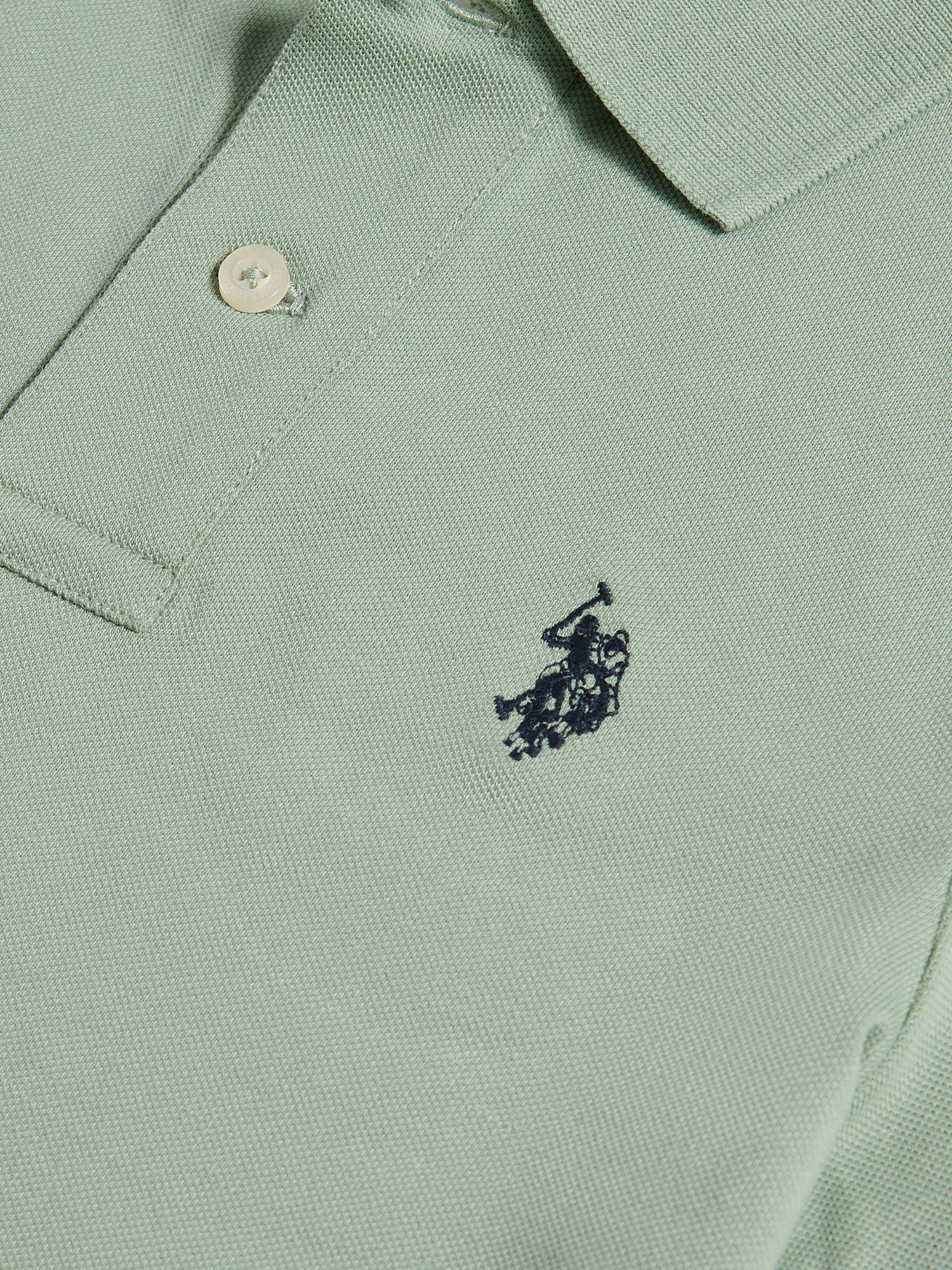 Boys Double Horsemen Polo Shirt Iceberg Green - Image 7