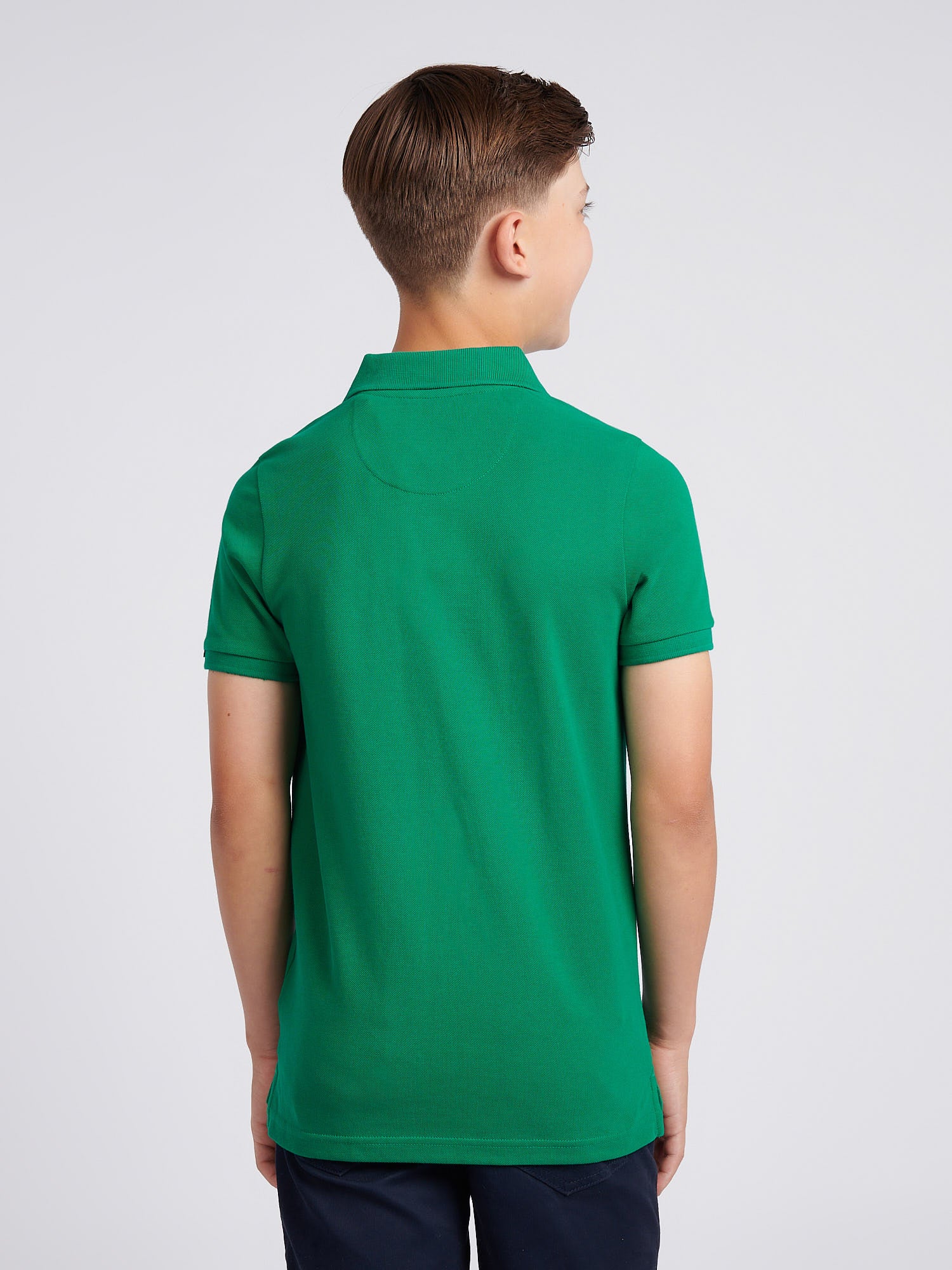 Boys Double Horsemen Polo Shirt Lush Meadow - Image 4