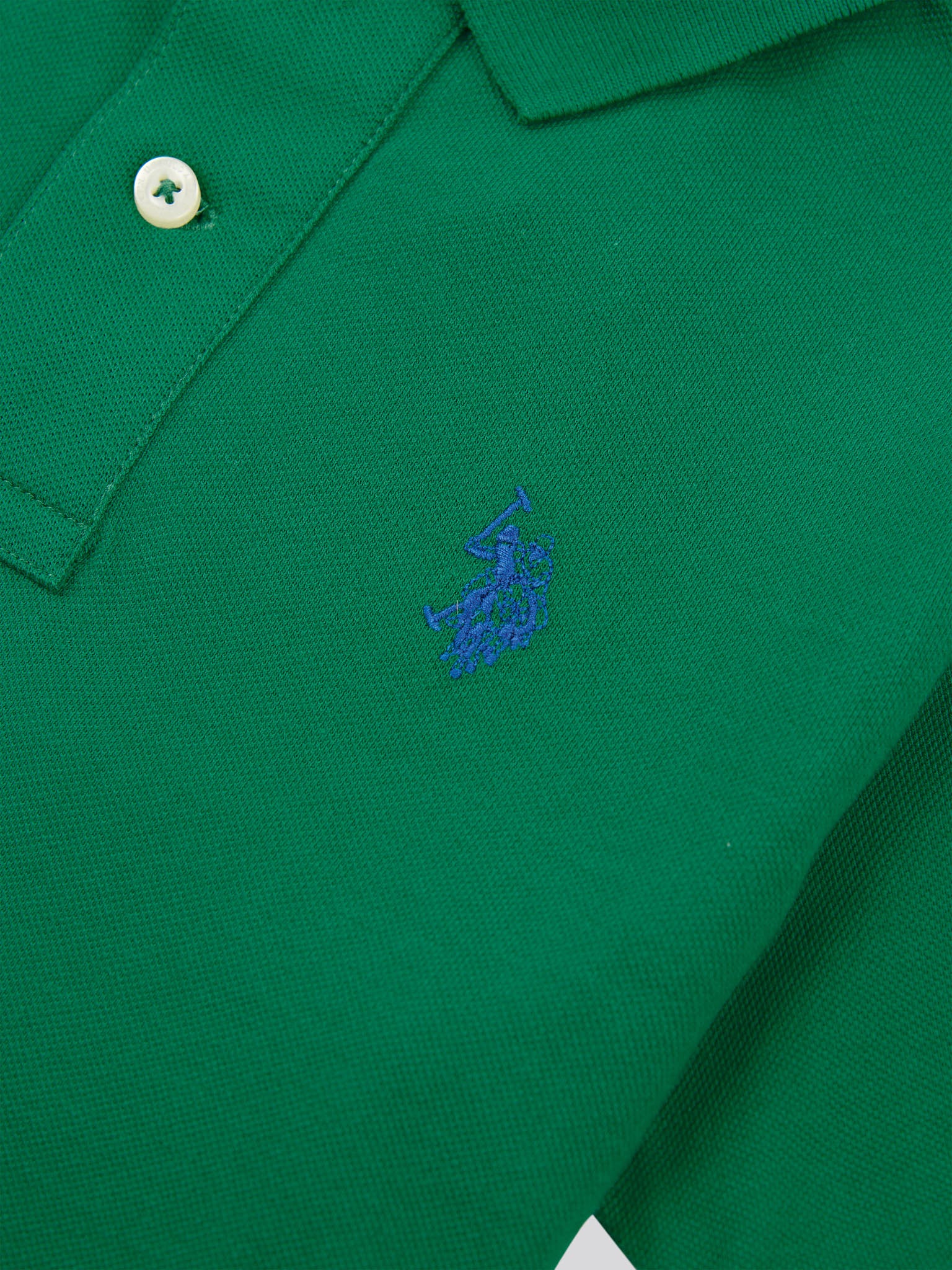 Boys Double Horsemen Polo Shirt in Lush Meadow - Image 7