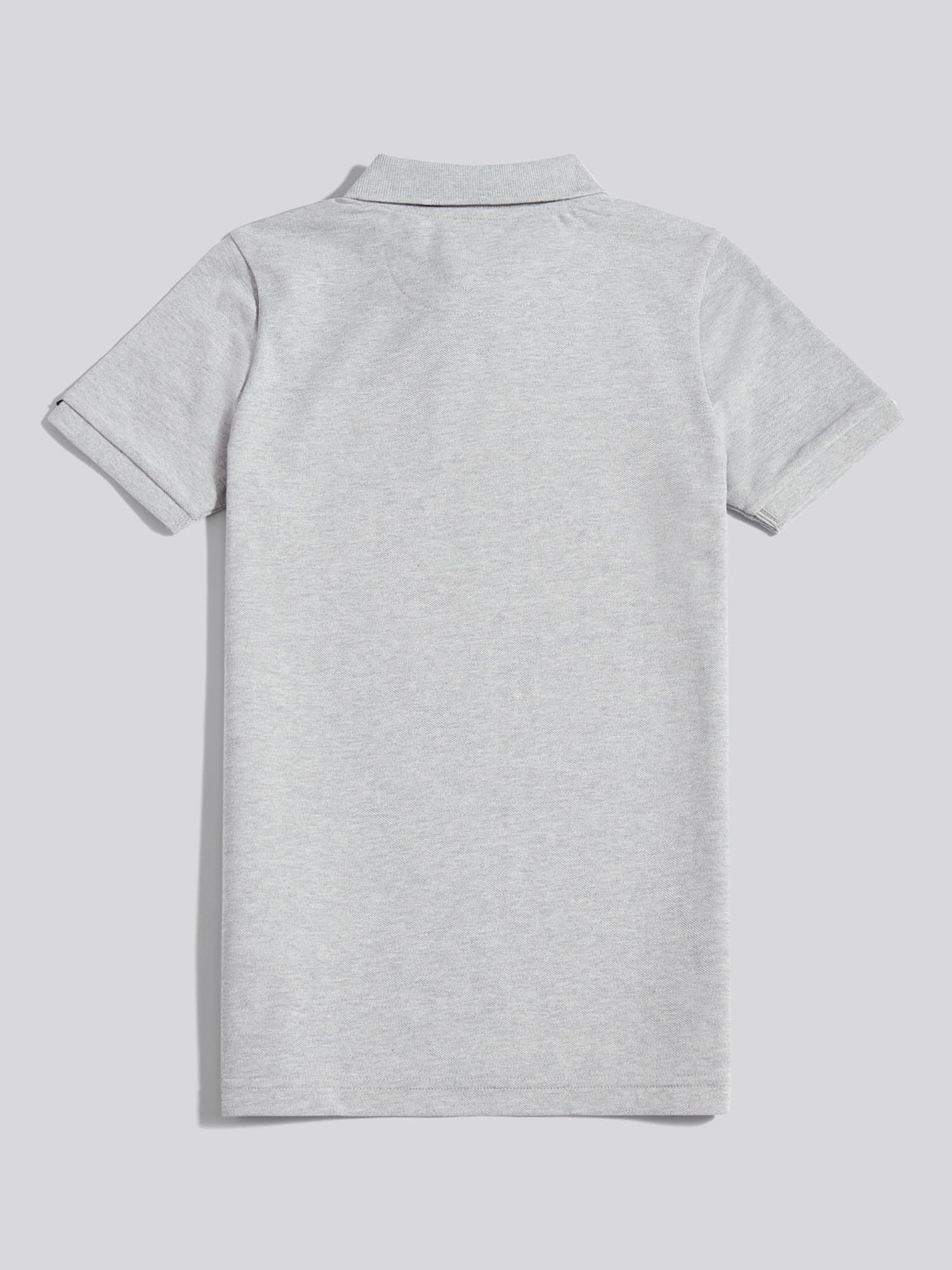 Boys Double Horsemen Polo Shirt Mid Grey Marl - Image 6