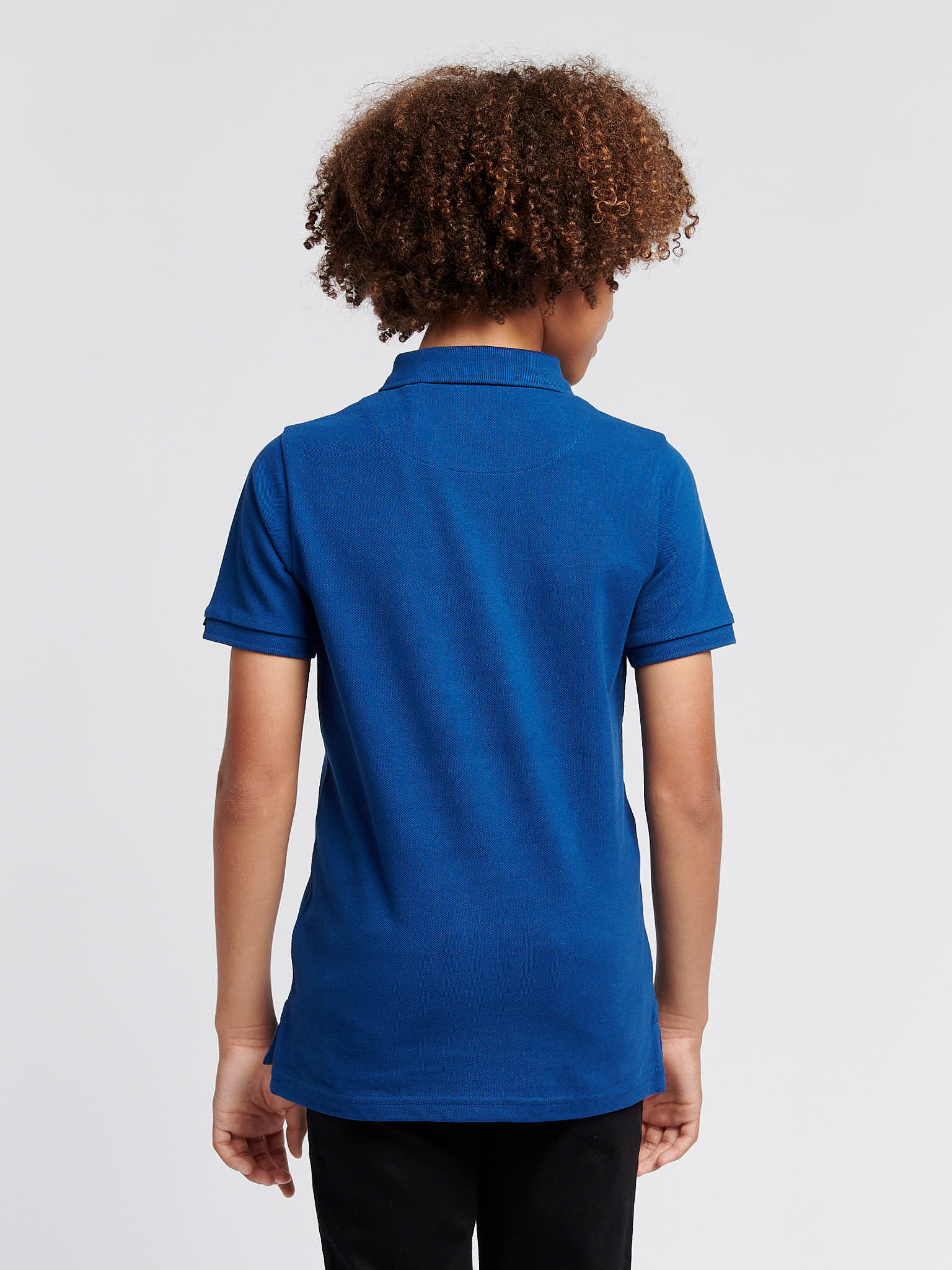 Boys Double Horsemen Polo Shirt in Navy Peony - Image 4