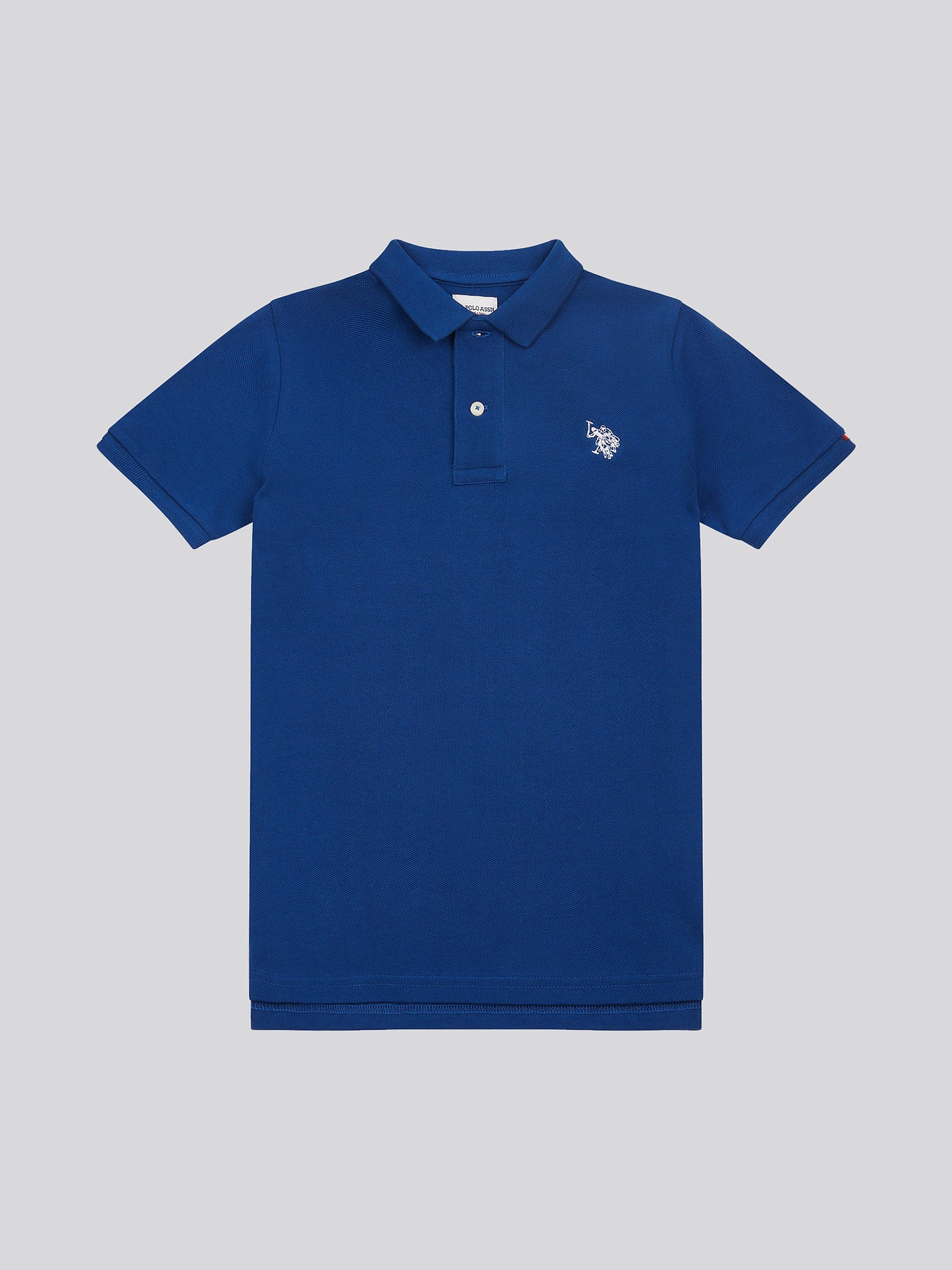 Boys Double Horsemen Polo Shirt in Navy Peony - Image 5