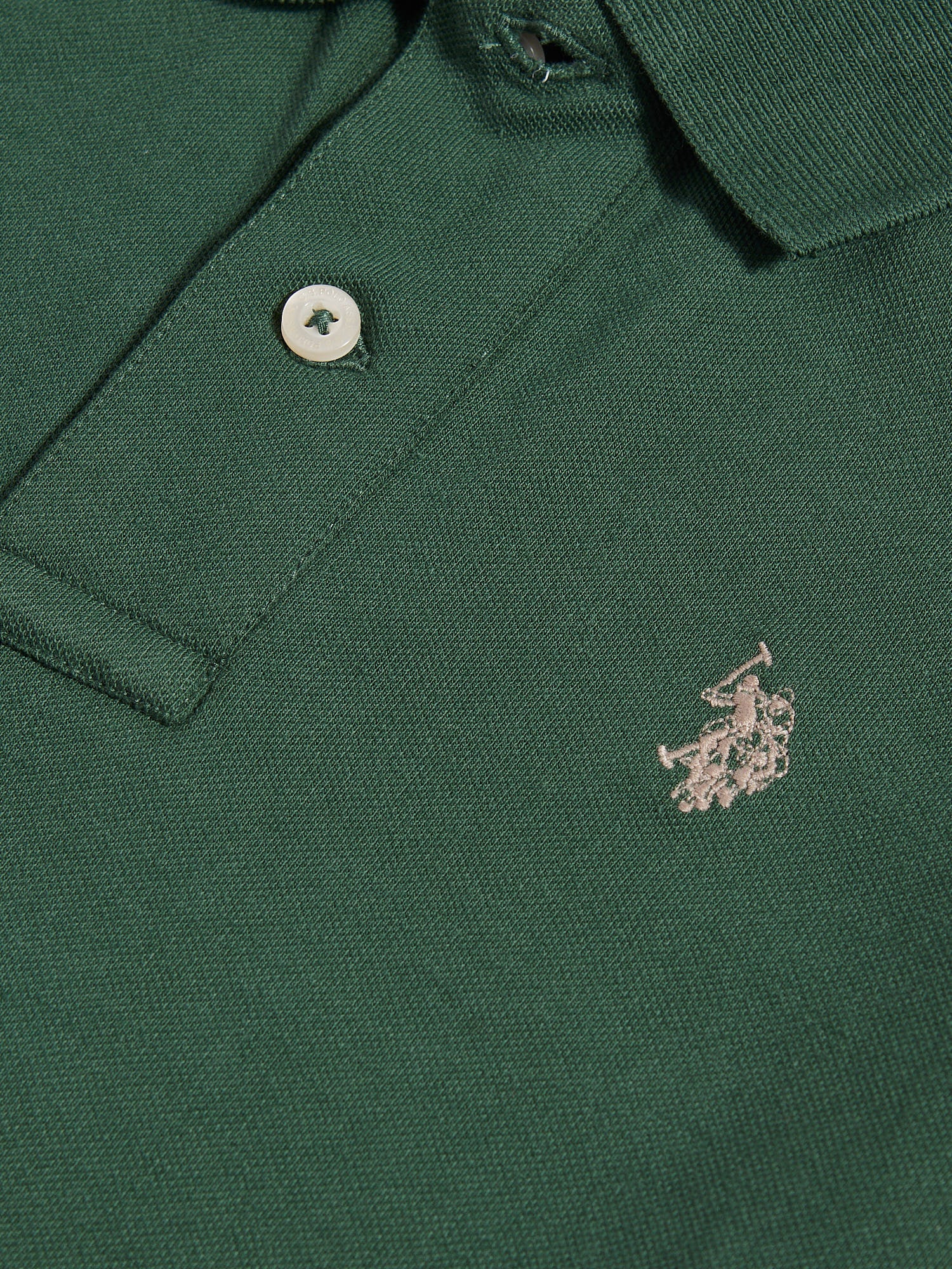 Boys Double Horsemen Polo Shirt Pineneedle - Image 7