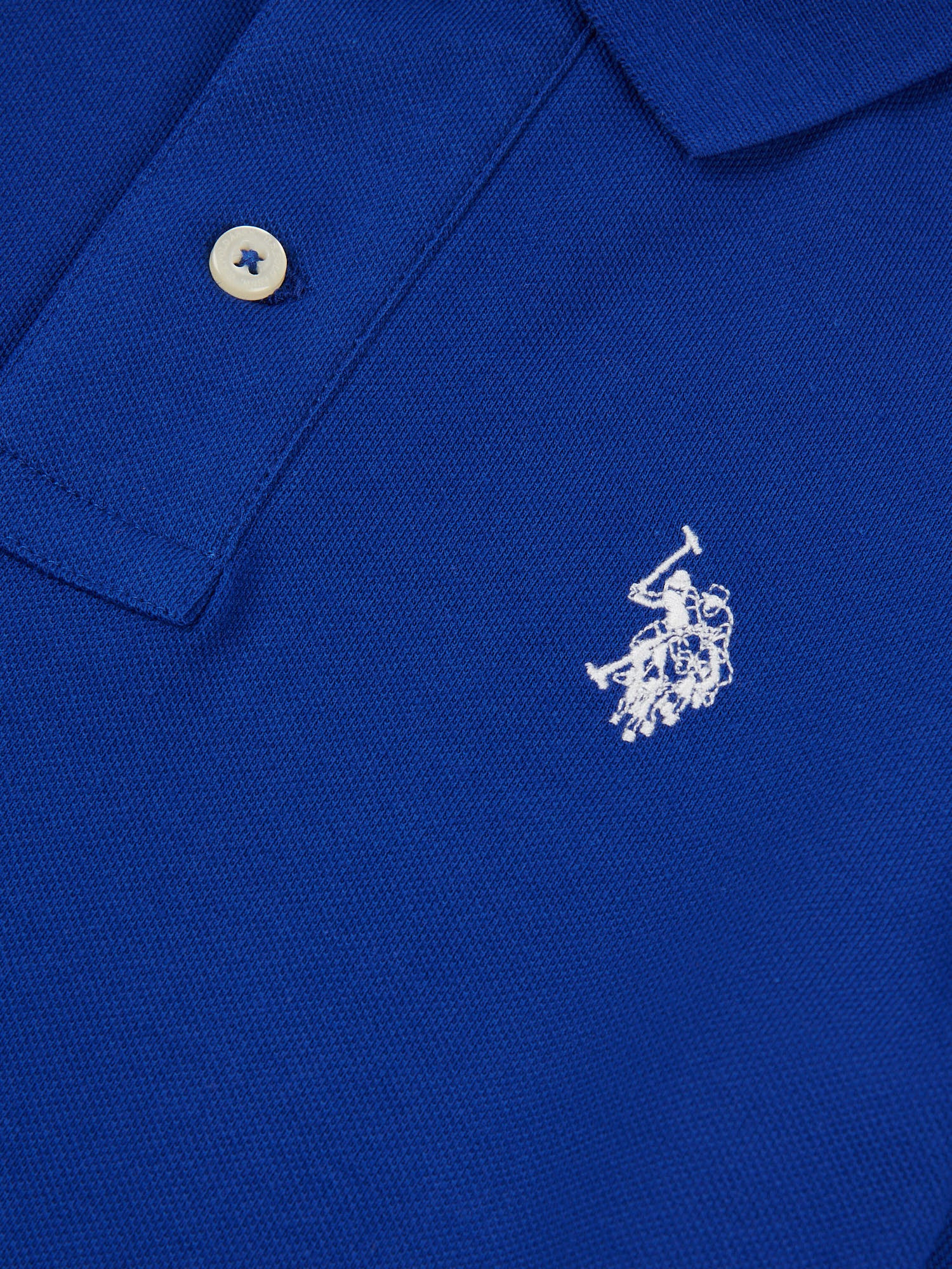 Boys Double Horsemen Polo Shirt in Sodalite Blue - Image 7