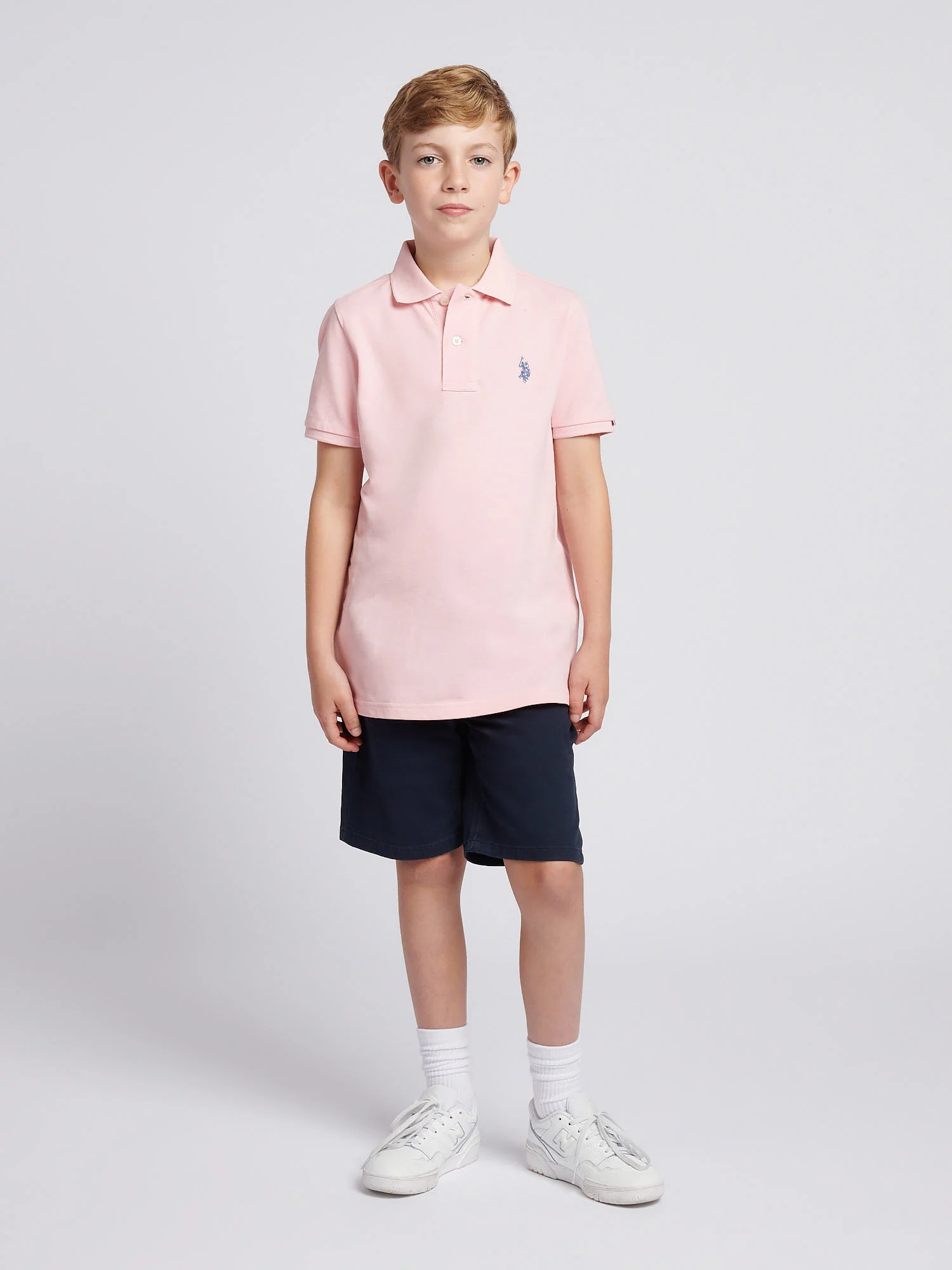 Boys Double Horsemen Polo Shirt Tickled Pink - Image 3