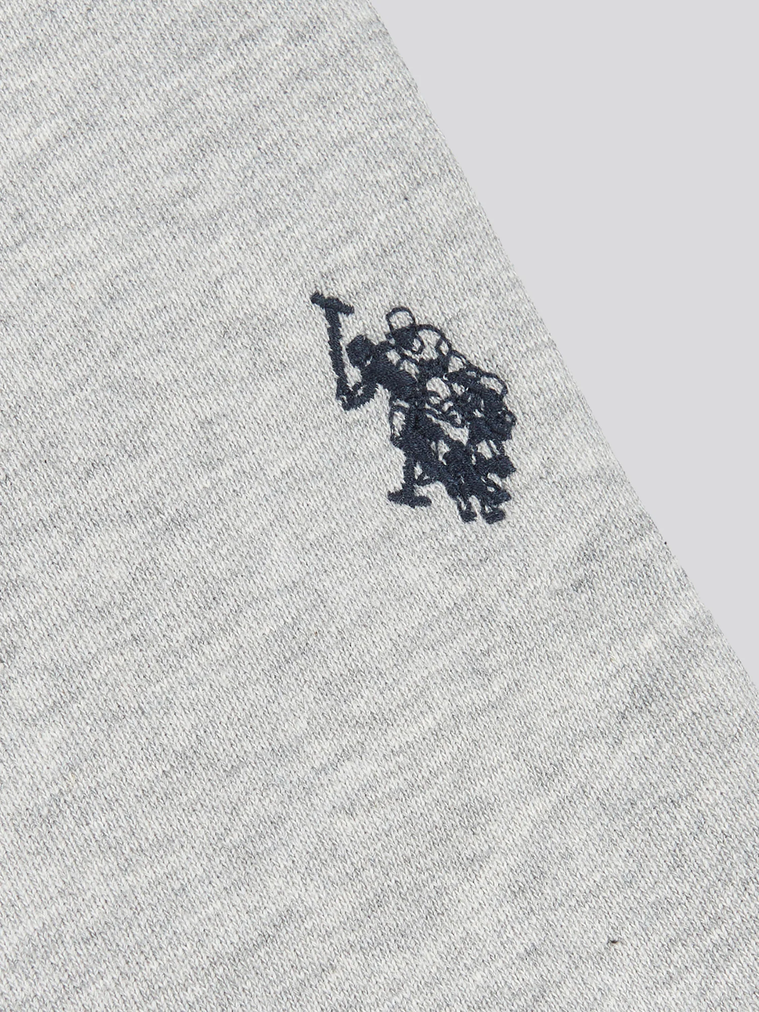 Boys Double Horsemen Sweat Short in Mid Grey Marl - Image 7