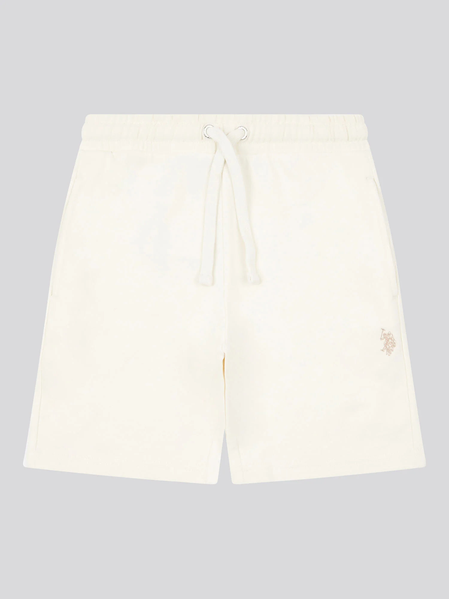 Boys Double Horsemen Sweat Short in Whisper White - Image 6