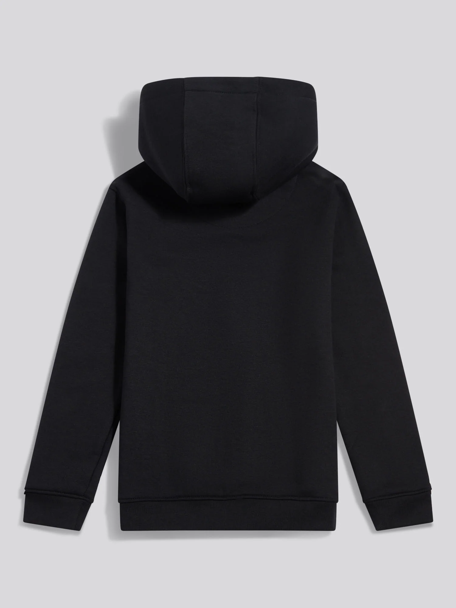 Boys Double Horsemen Zip Hoodie in Black Bright White DHM - Image 7
