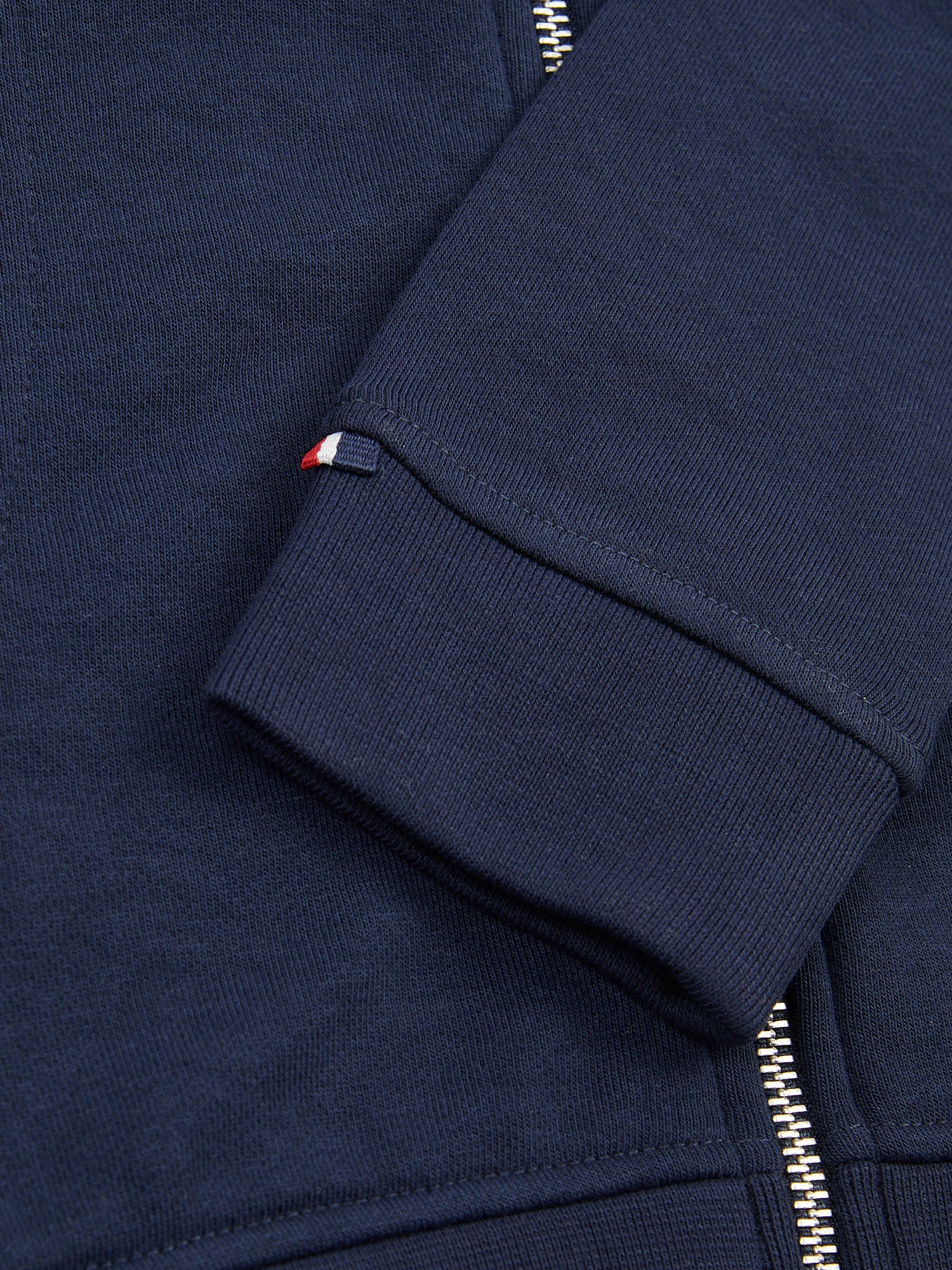 Boys Double Horsemen Zip Hoodie Dark Sapphire Navy / Haute Red DHM - Image 5