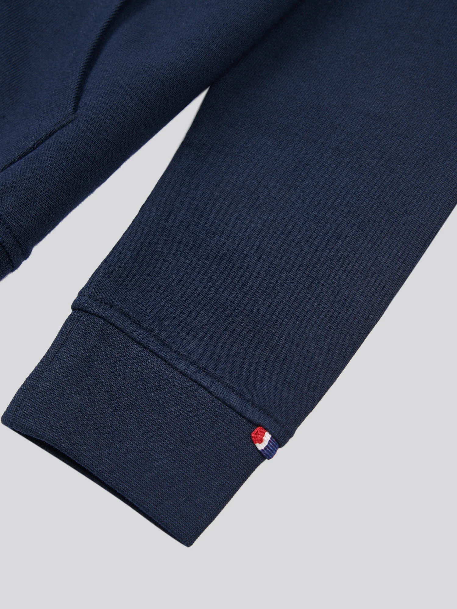 Boys Double Horsemen Zip Hoodie in Dark Sapphire Navy / Haute Red DHM - Image 9