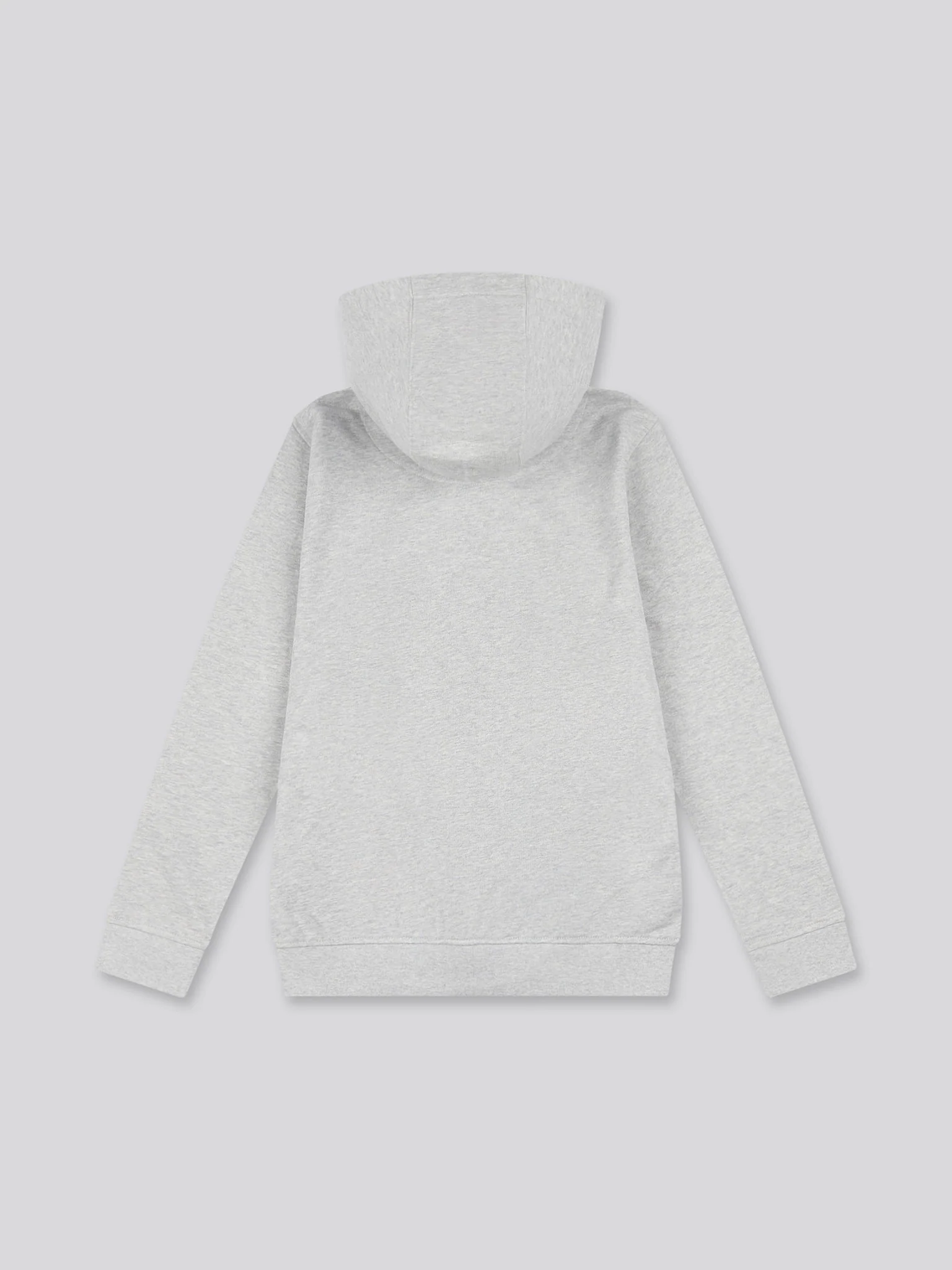 Boys Double Horsemen Zip Hoodie in Mid Grey Marl - Image 6
