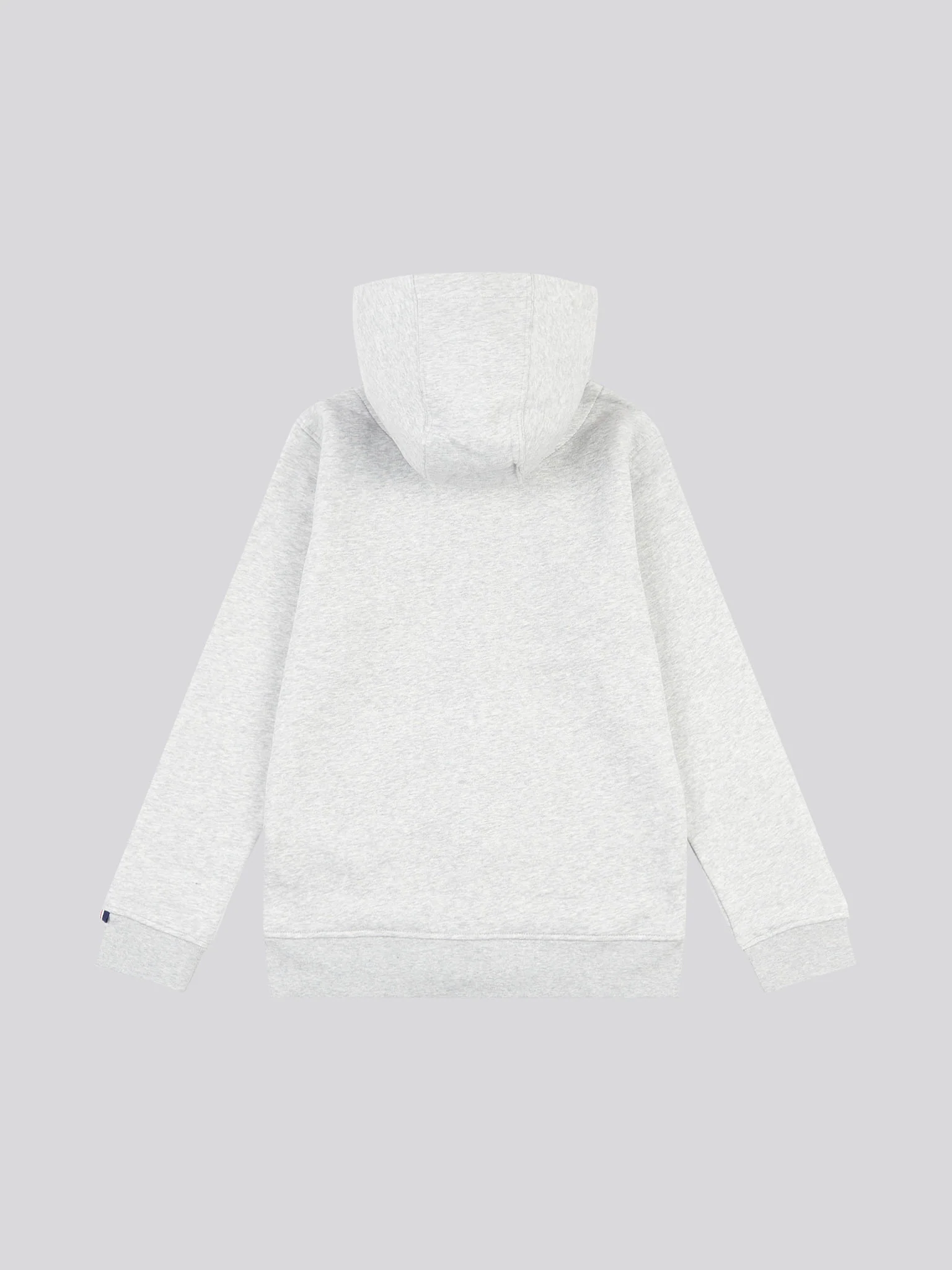Boys Double Horsemen Zip Hoodie in Mid Grey Marl - Image 6