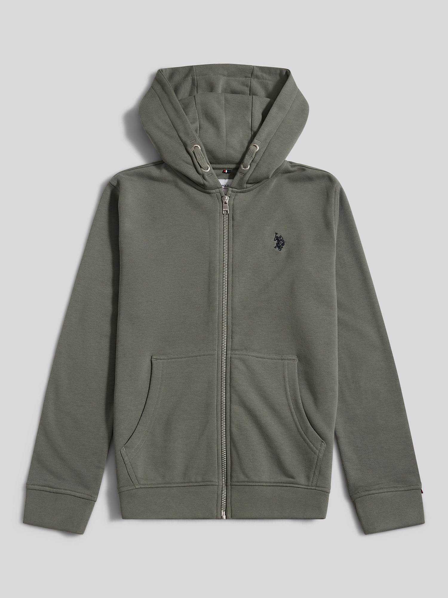 Boys Double Horsemen Zip Hoodie Mulled Basil - Image 6