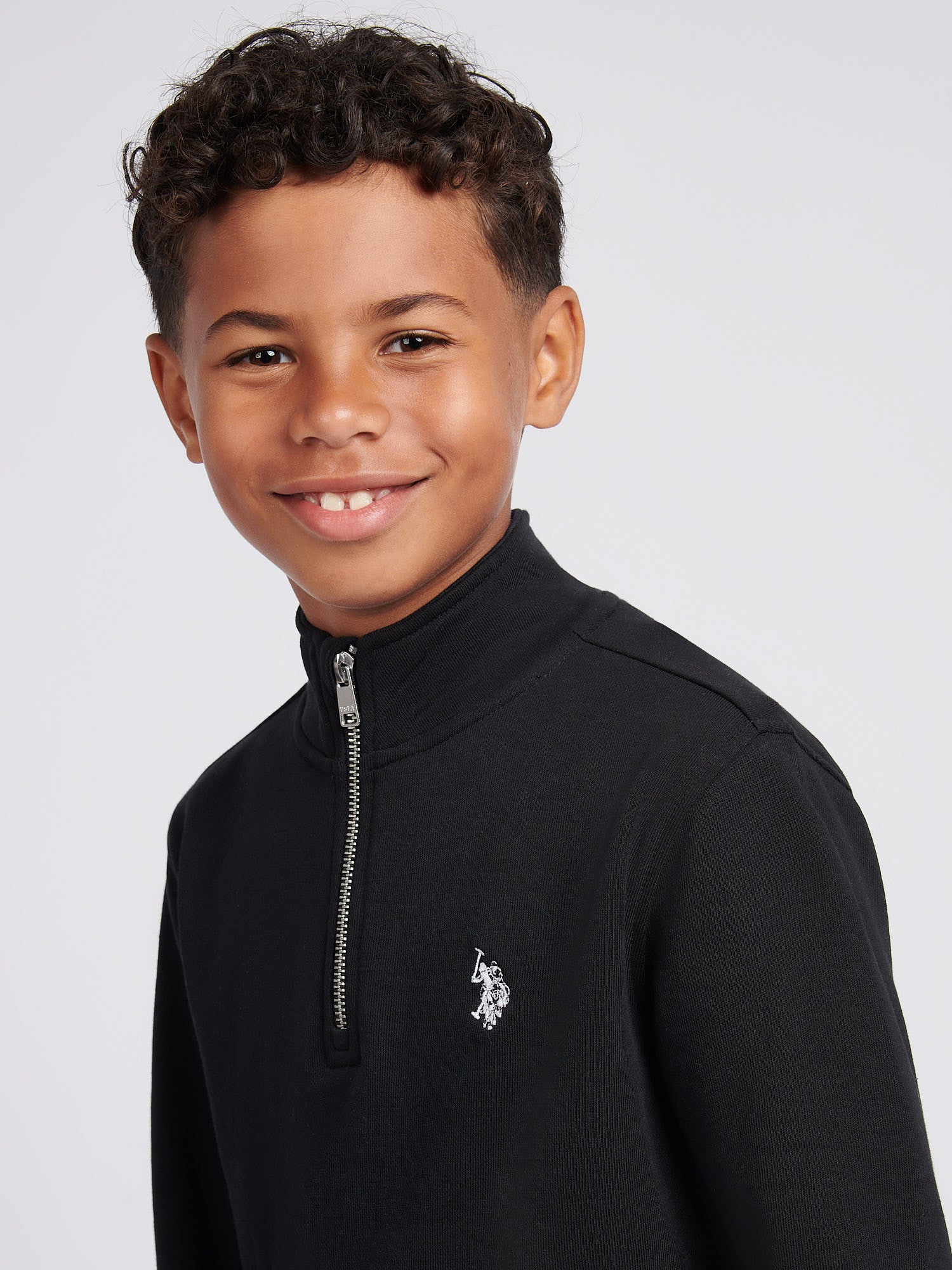 Boys Double Horsemen _ Zip Black Bright White DHM - Image 2