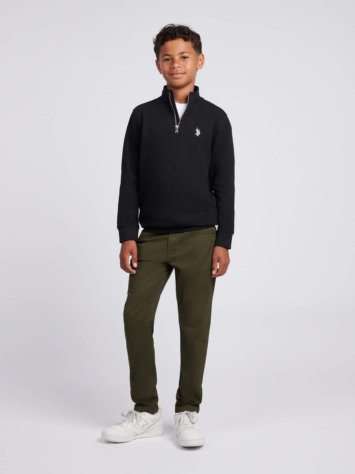 Boys Double Horsemen _ Zip Black Bright White DHM - Image 3
