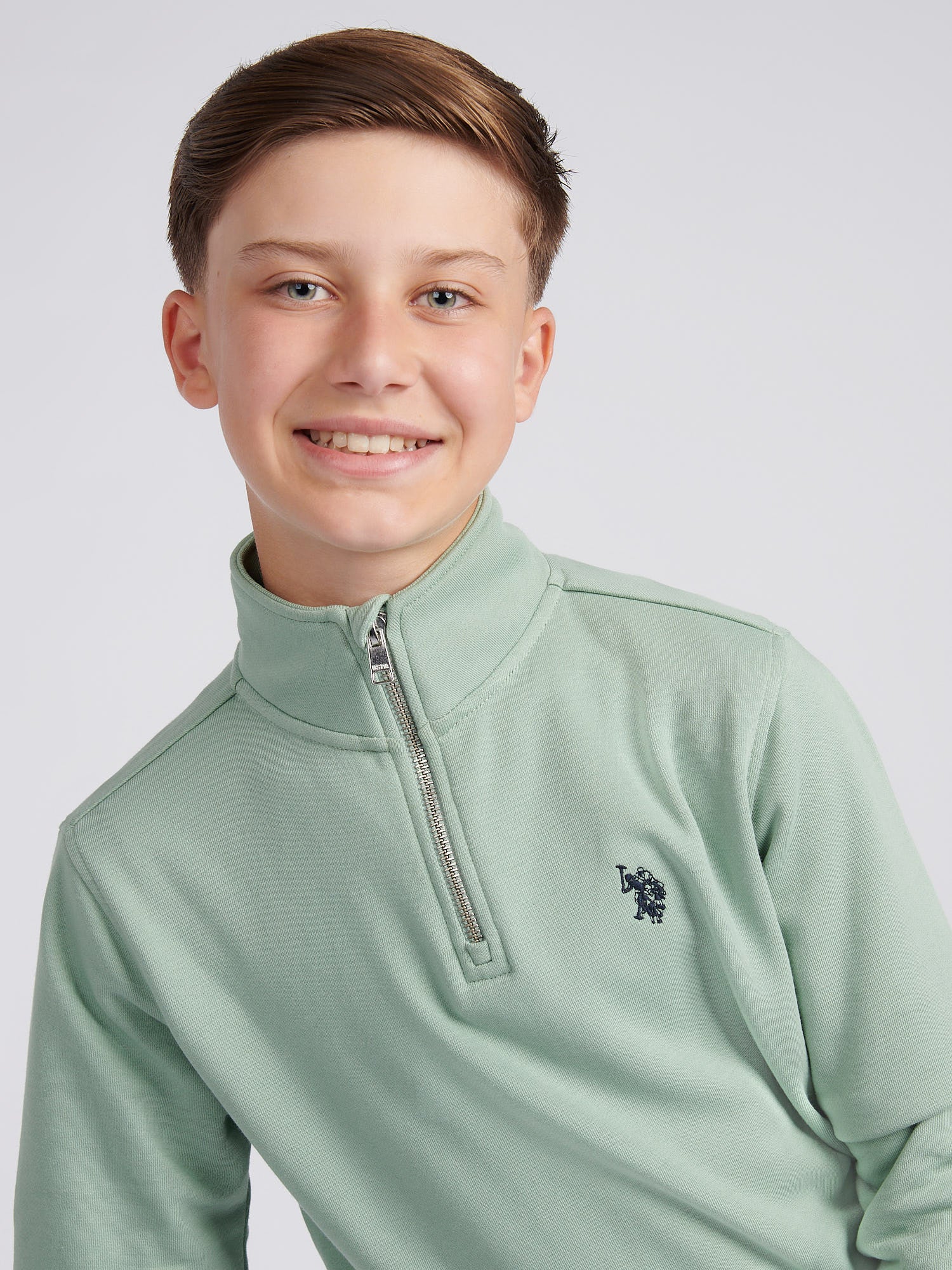 Boys Double Horsemen _ Zip Iceberg Green - Image 2