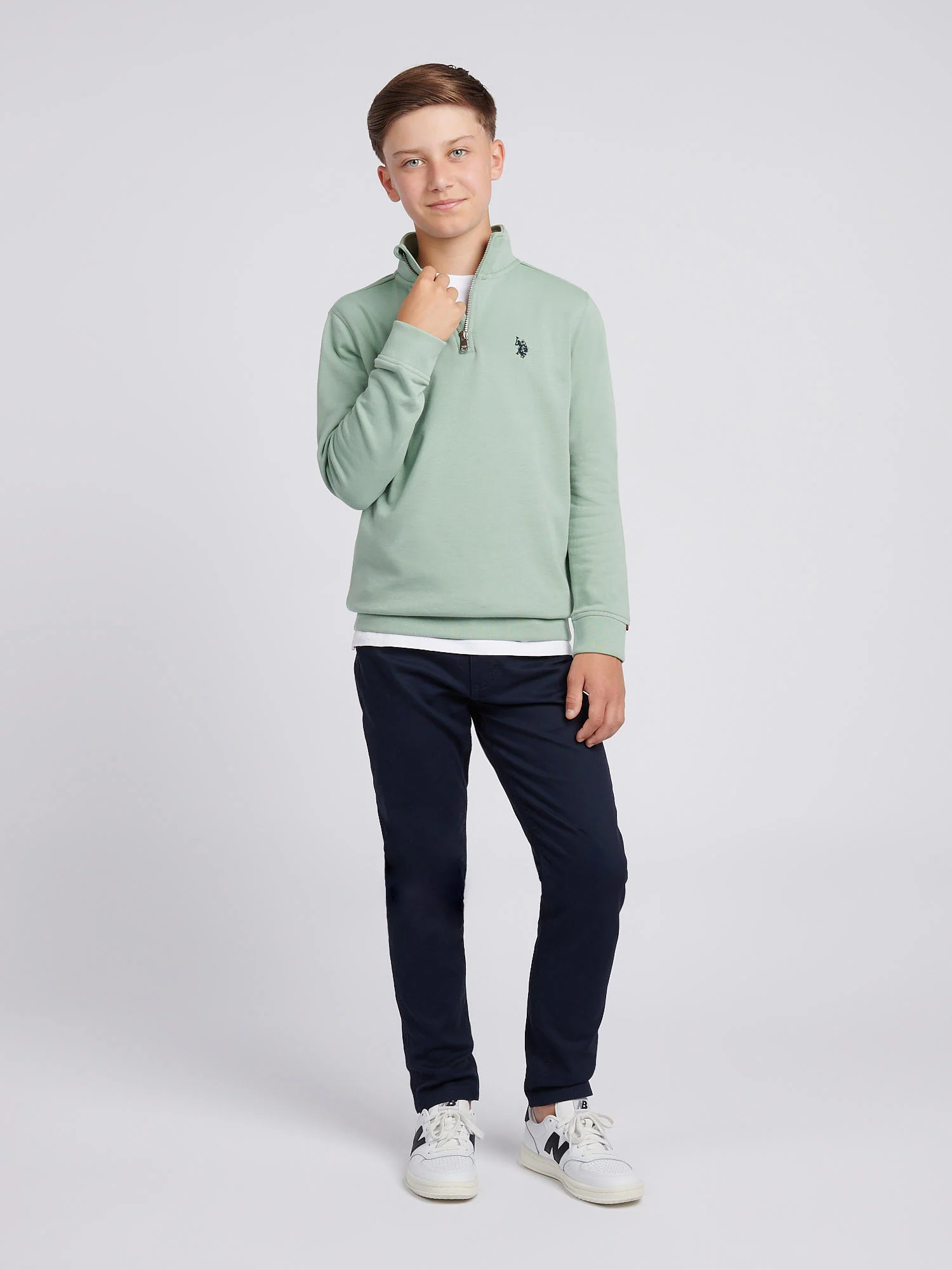 Boys Double Horsemen _ Zip Iceberg Green - Image 3