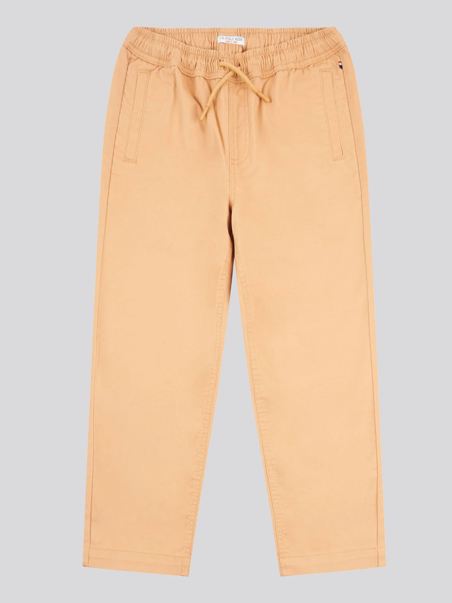 Boys Drawstring Waist Trouser in Tan